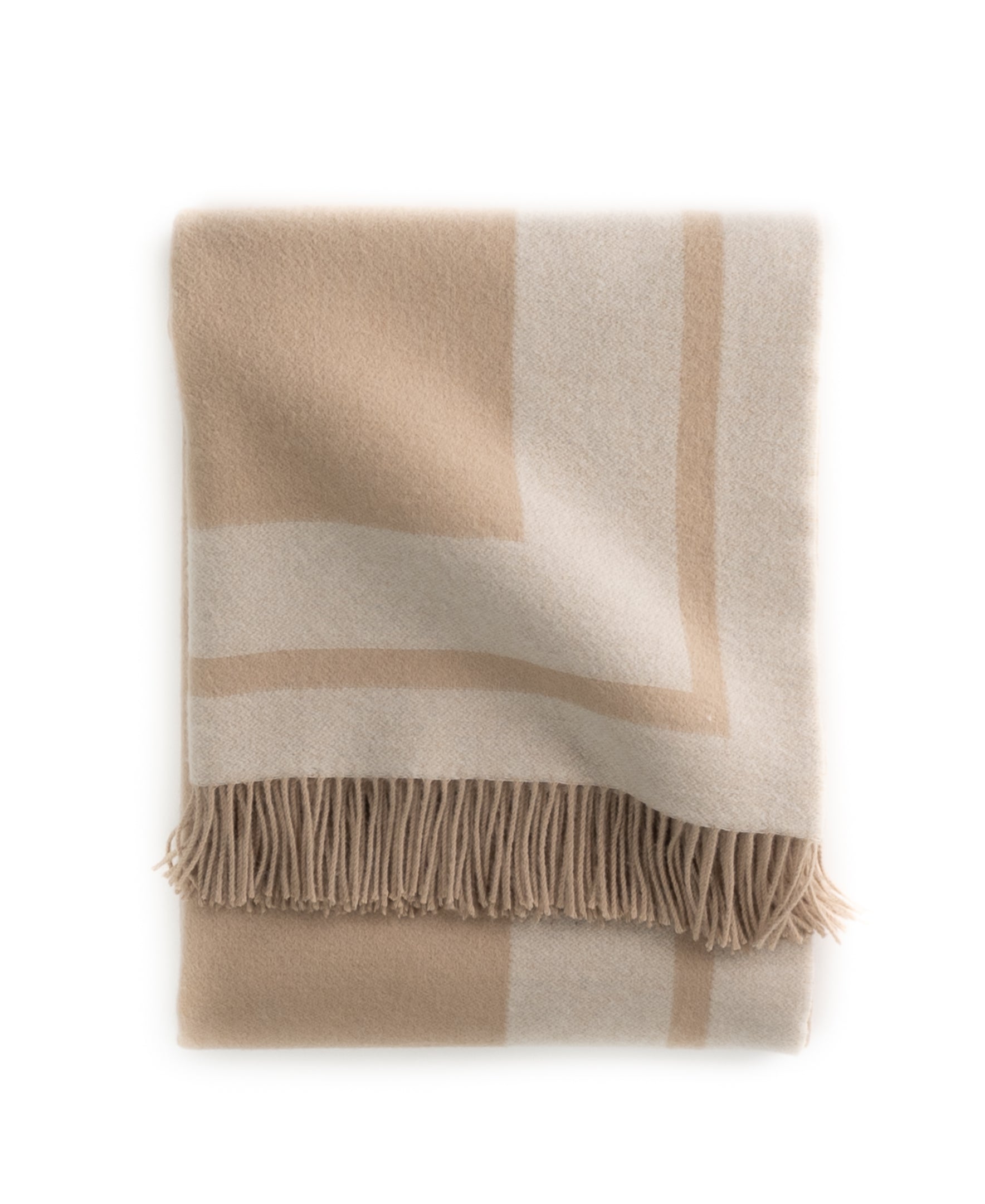 Southampton Home Double-Faced Border Throw 60" X 74" Natural-Blankets-[bar code]-Prince of Scots