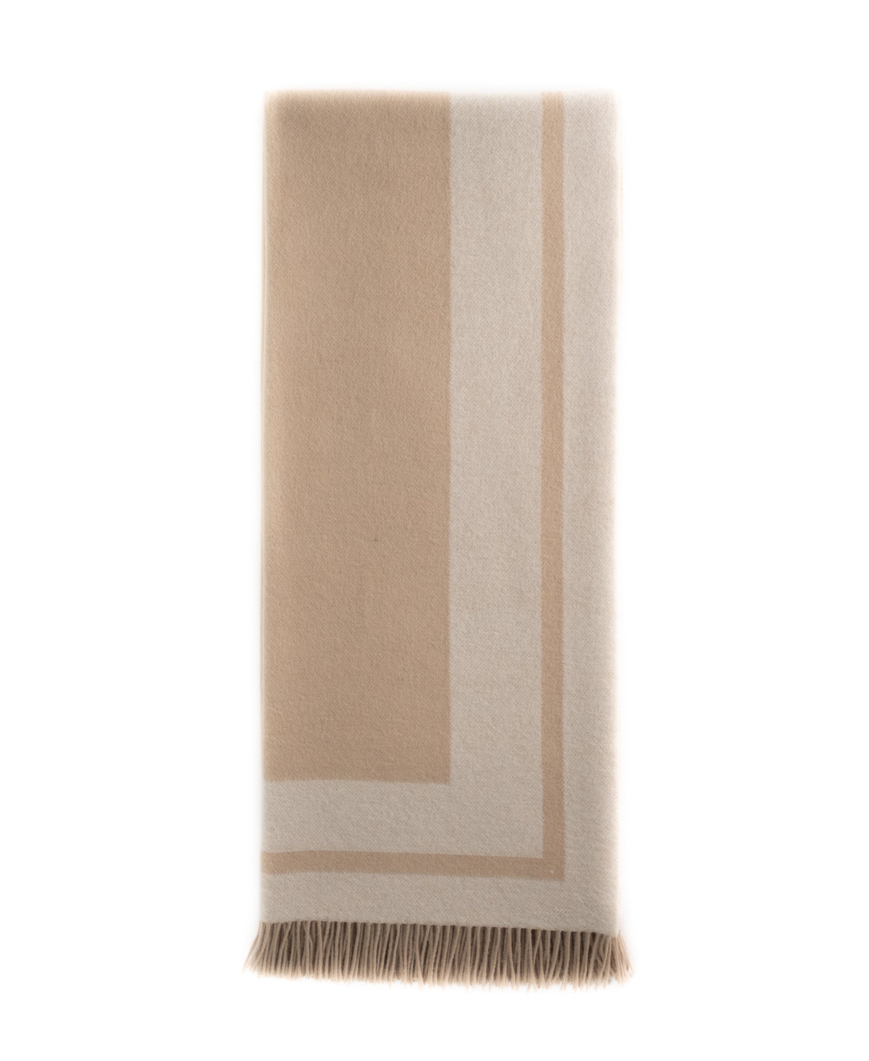 Southampton Home Double-Faced Border Throw 60" X 74" Natural-Blankets-[bar code]-Prince of Scots