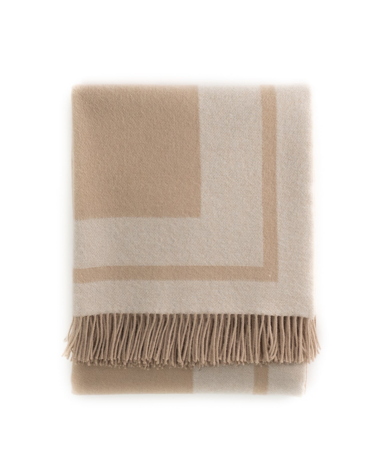Southampton Home Double-Faced Border Throw 60" X 74" Natural-Blankets-[bar code]-Prince of Scots