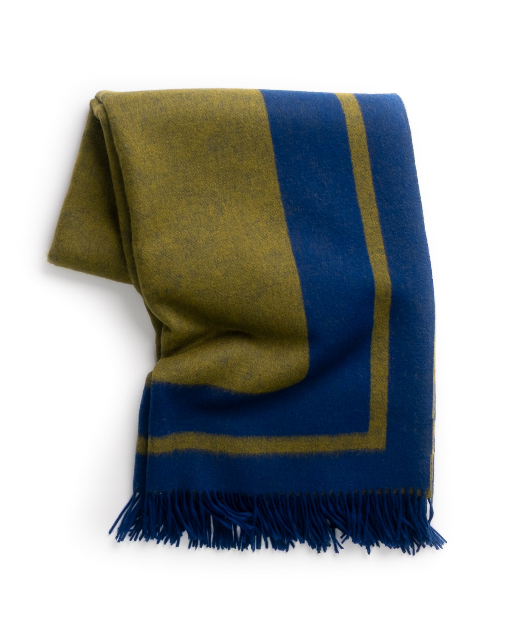 Southampton Home Double-Faced Border Throw 60" X 74" Navy/Gold-Blankets-[bar code]-Prince of Scots