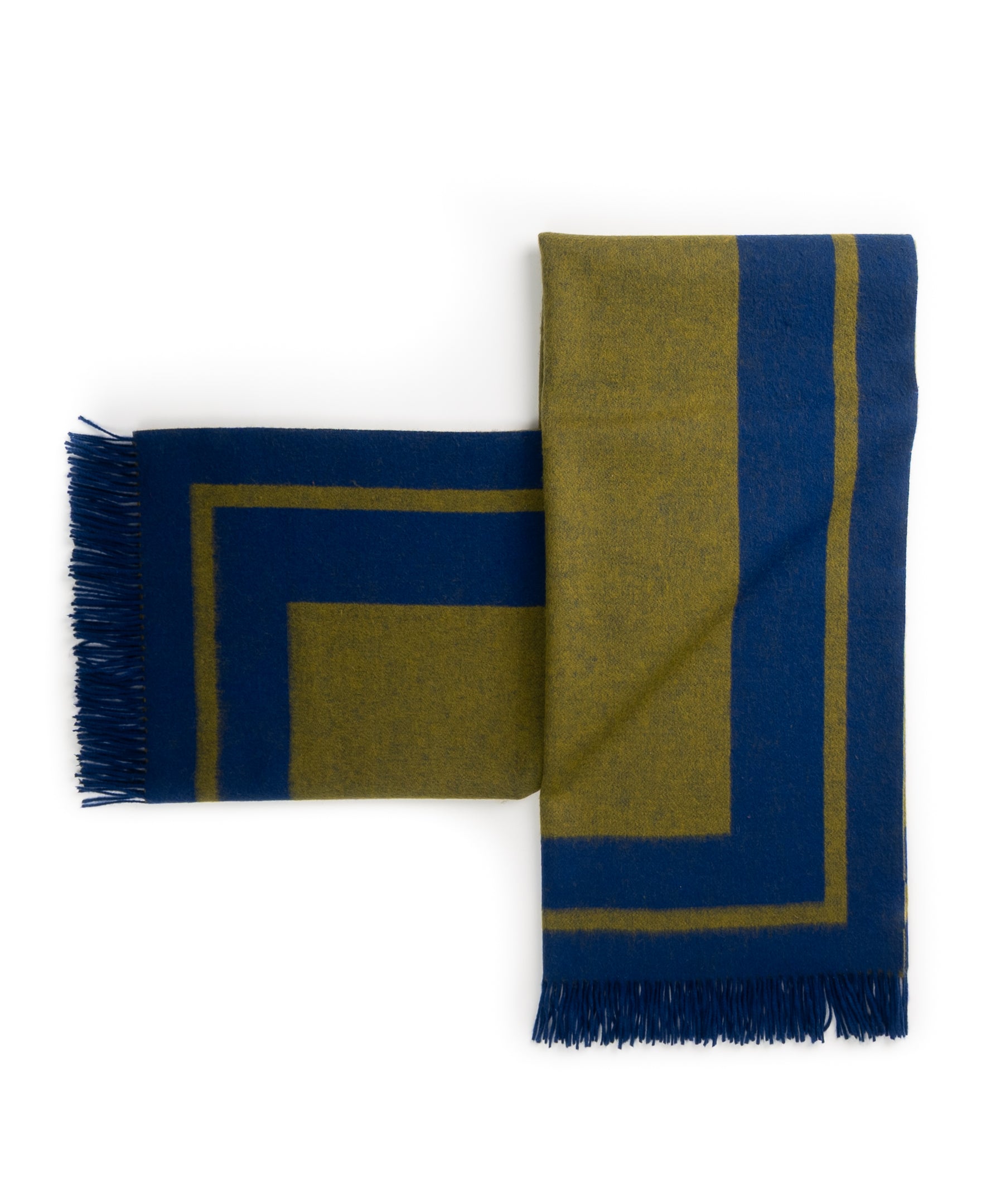 Southampton Home Double-Faced Border Throw 60" X 74" Navy/Gold-Blankets-[bar code]-Prince of Scots