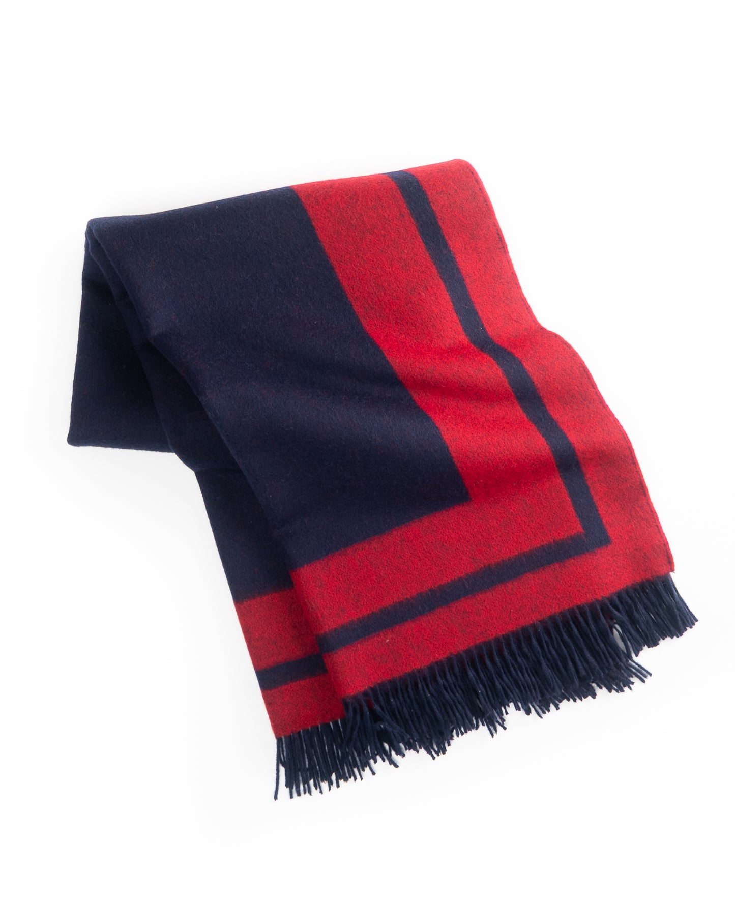 Southampton Home Double-Faced Border Throw 60" X 74" Navy/Red-Blankets-[bar code]-Prince of Scots