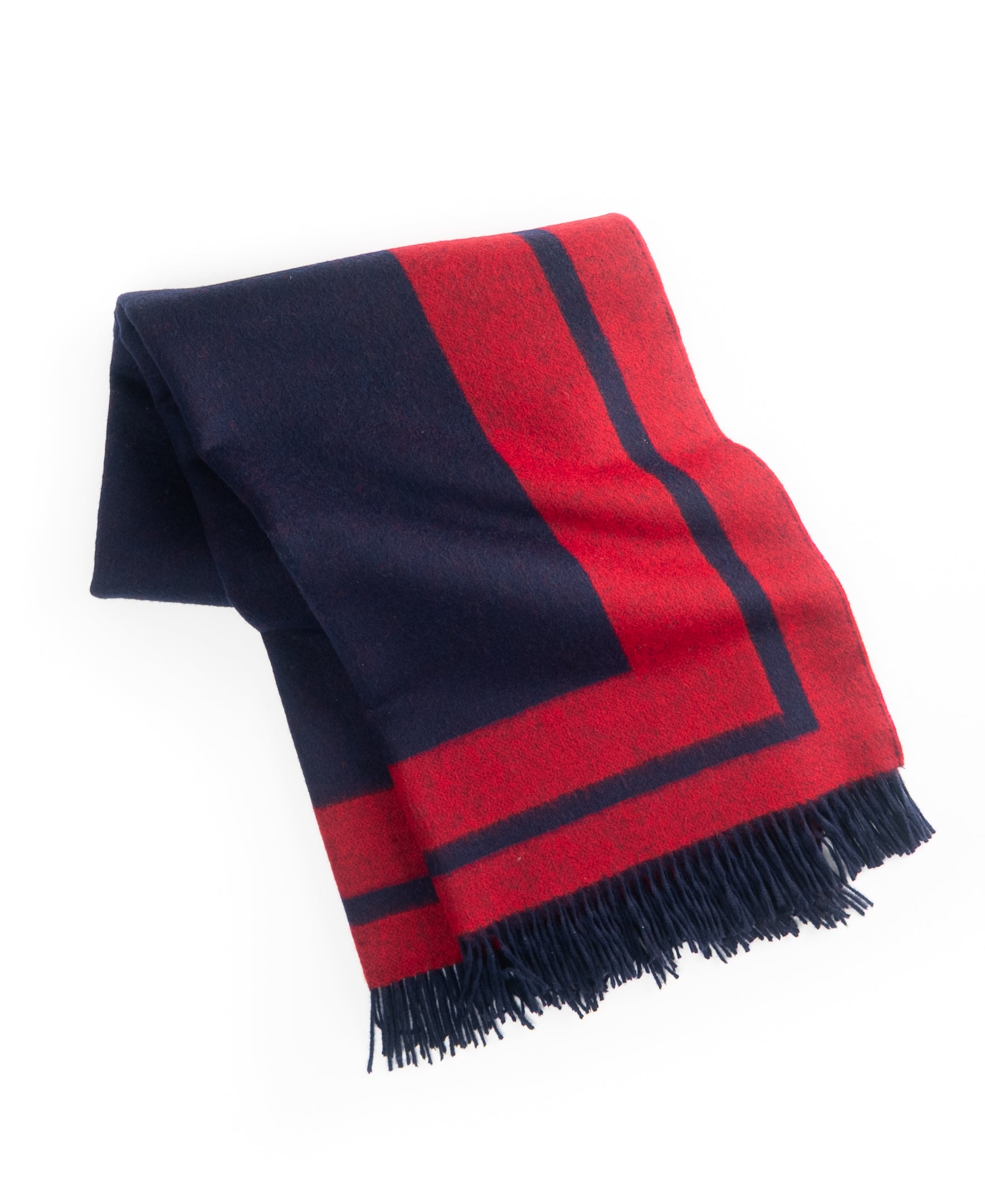 Southampton Home Double-Faced Border Throw 60" X 74" Navy/Red-Blankets-[bar code]-Prince of Scots