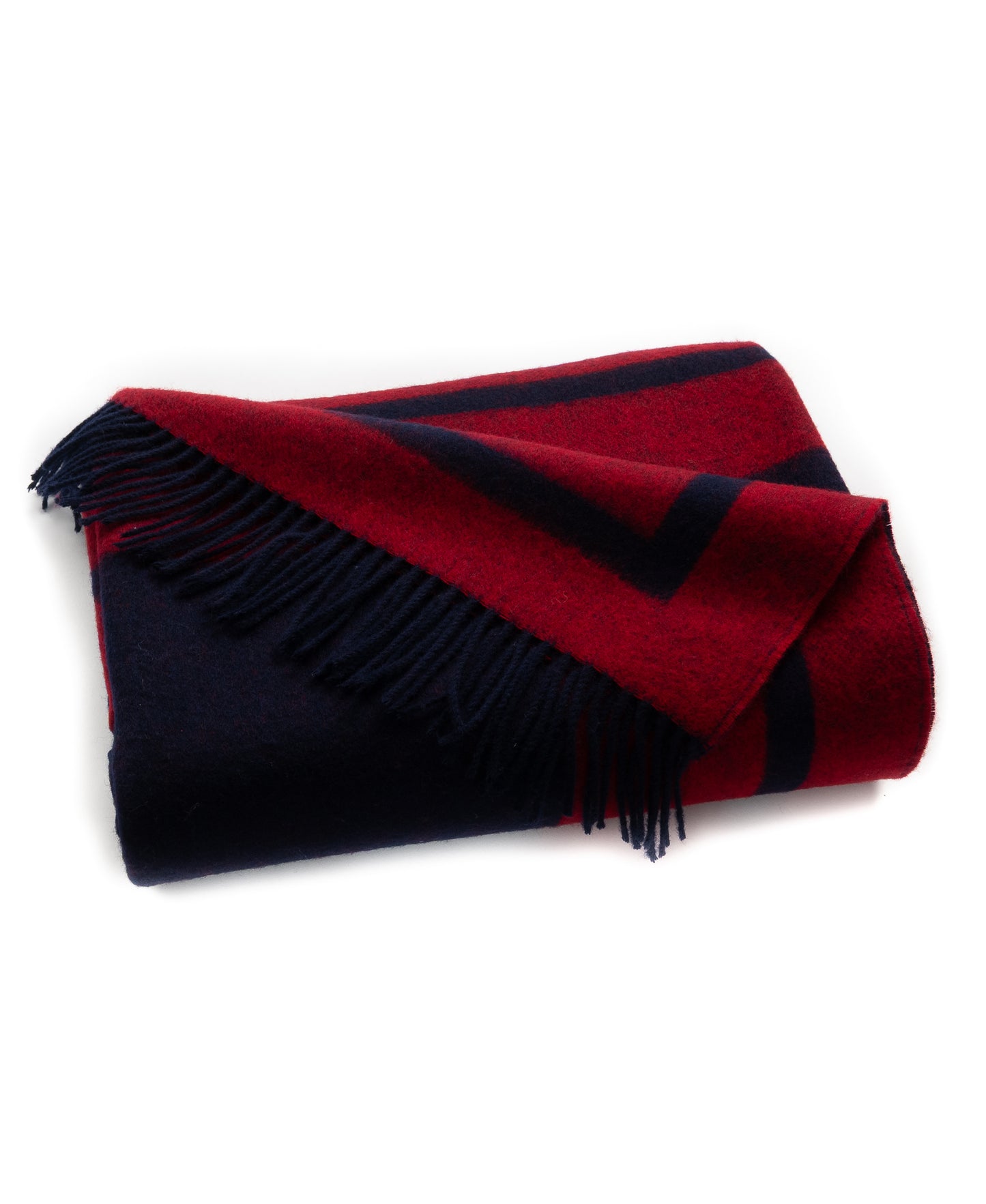 Southampton Home Double-Faced Border Throw 60" X 74" Navy/Red-Blankets-[bar code]-Prince of Scots