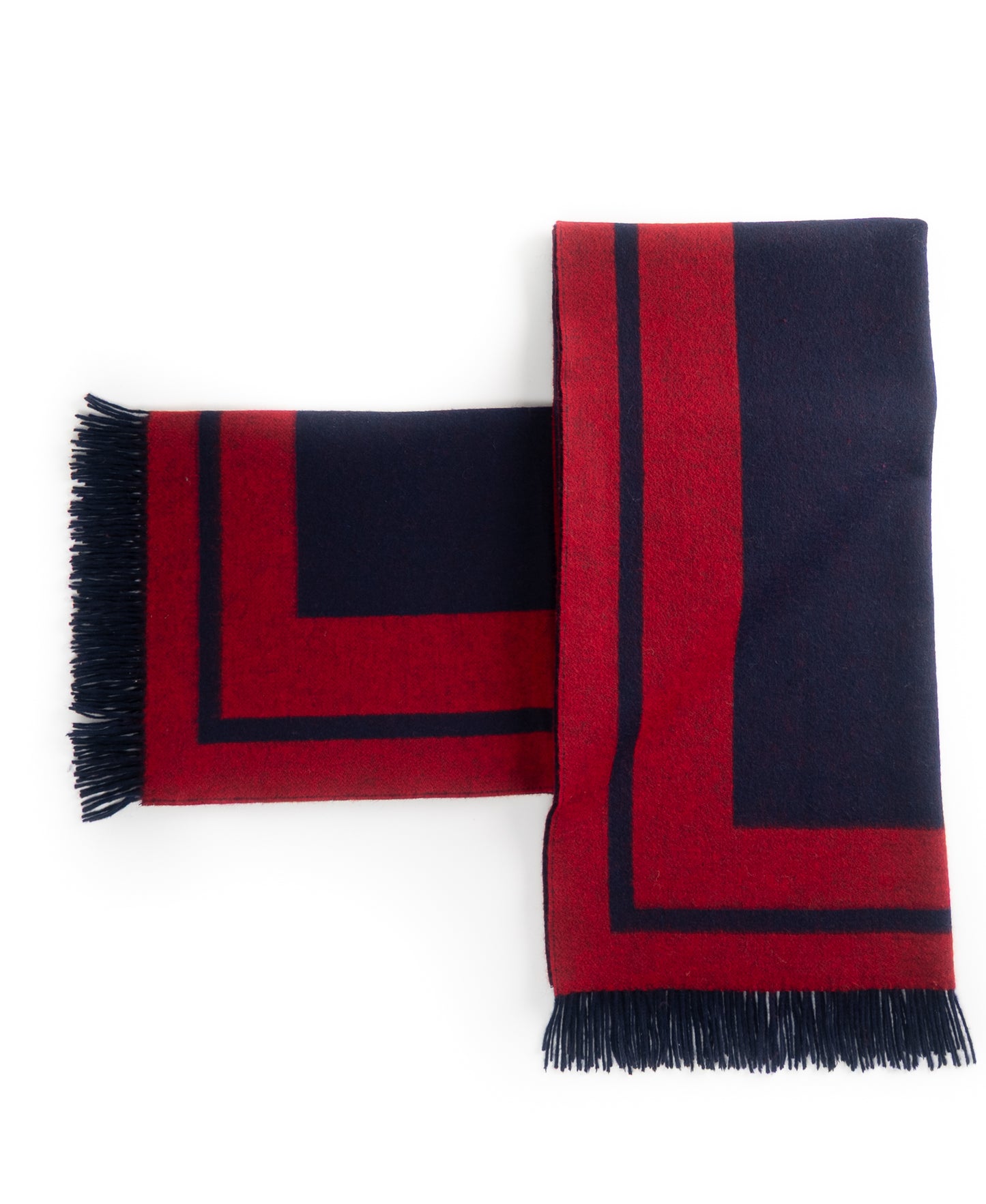 Southampton Home Double-Faced Border Throw 60" X 74" Navy/Red-Blankets-[bar code]-Prince of Scots