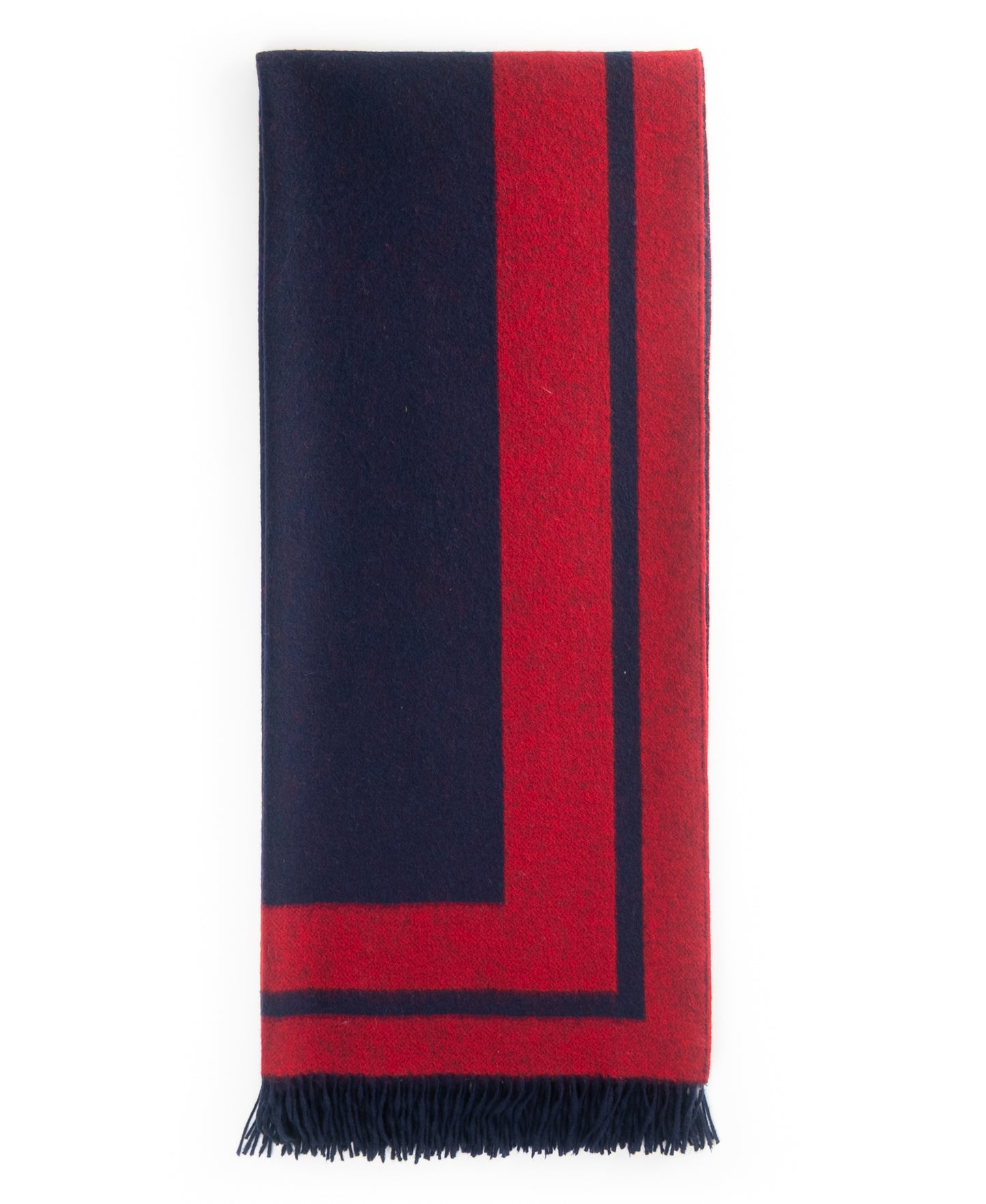 Southampton Home Double-Faced Border Throw 60" X 74" Navy/Red-Blankets-[bar code]-Prince of Scots