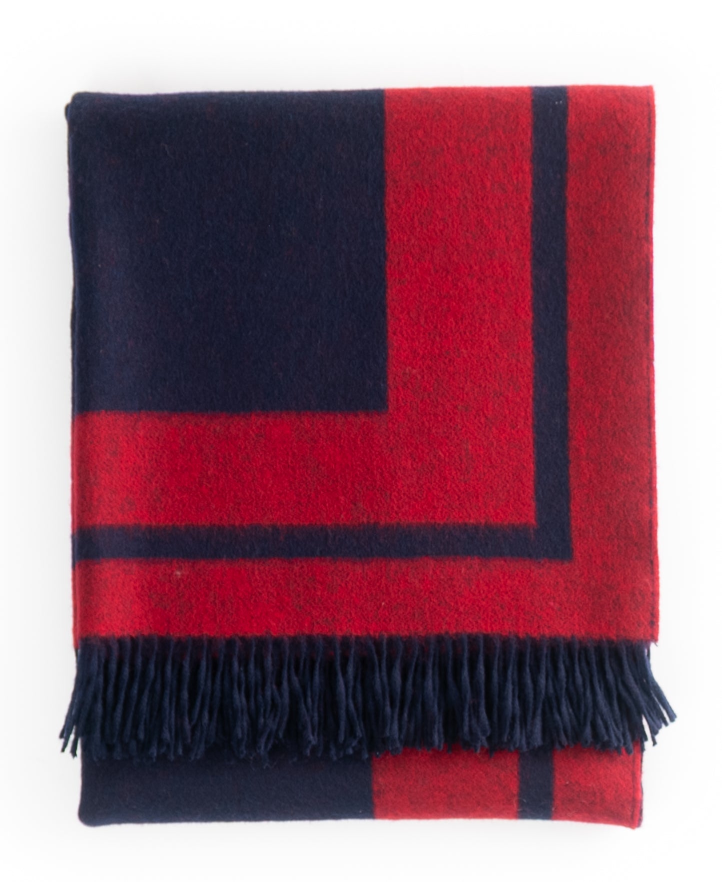 Southampton Home Double-Faced Border Throw 60" X 74" Navy/Red-Blankets-[bar code]-Prince of Scots