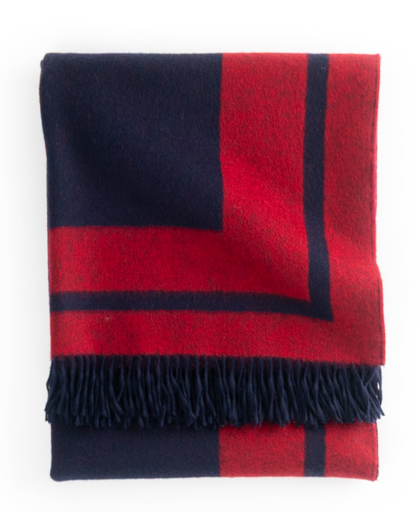 Southampton Home Double-Faced Border Throw 60" X 74" Navy/Red-Blankets-[bar code]-Prince of Scots