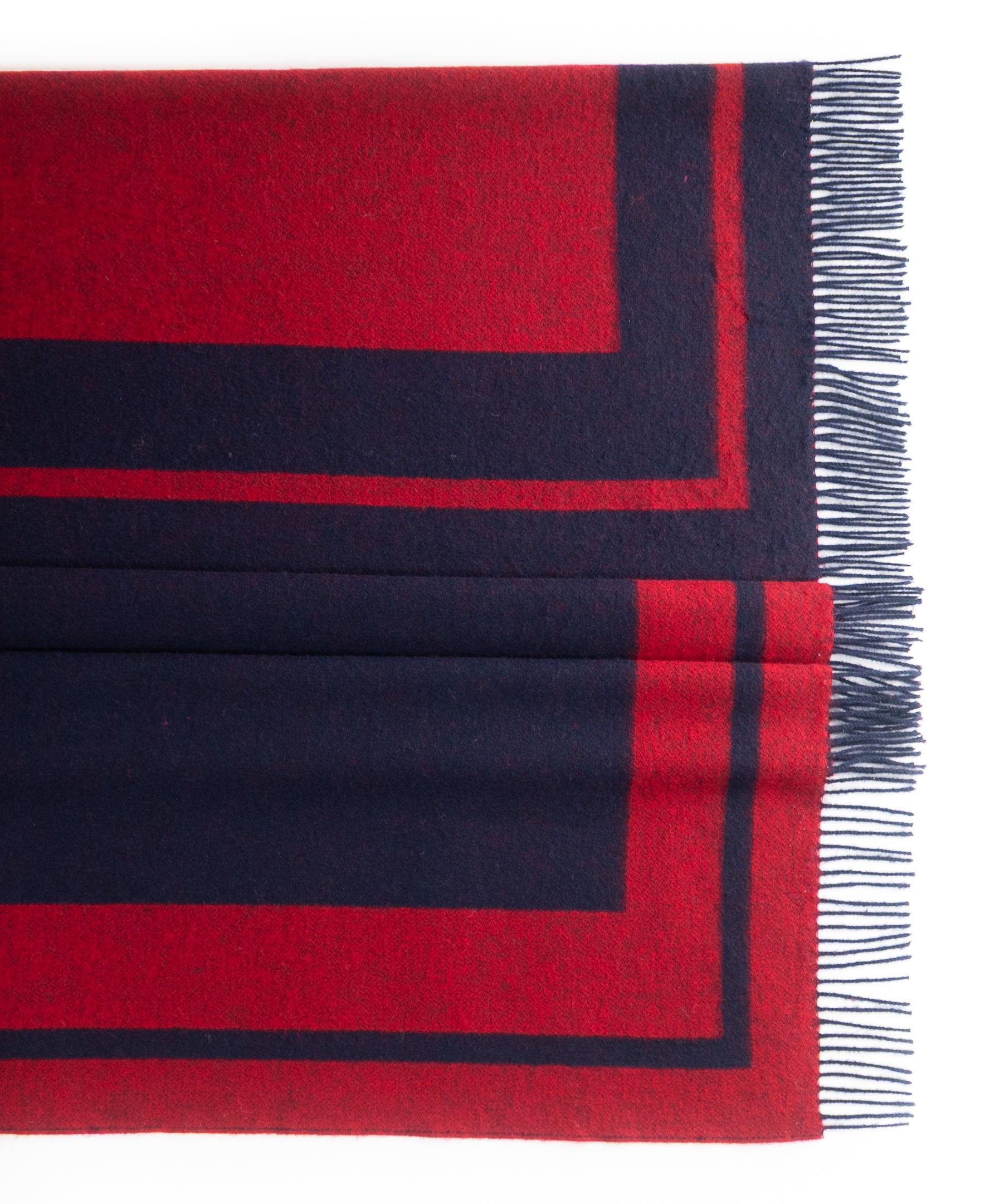 Southampton Home Double-Faced Border Throw 60" X 74" Navy/Red-Blankets-[bar code]-Prince of Scots