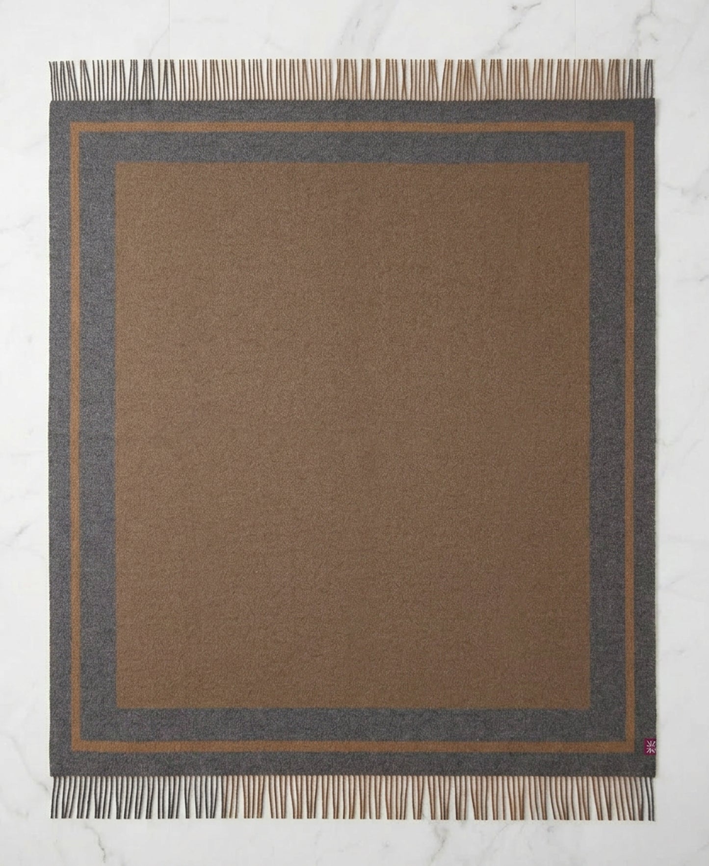 Southampton Home Double-Faced Border Throw 60" X 74" Steel-Blankets-[bar code]-Prince of Scots