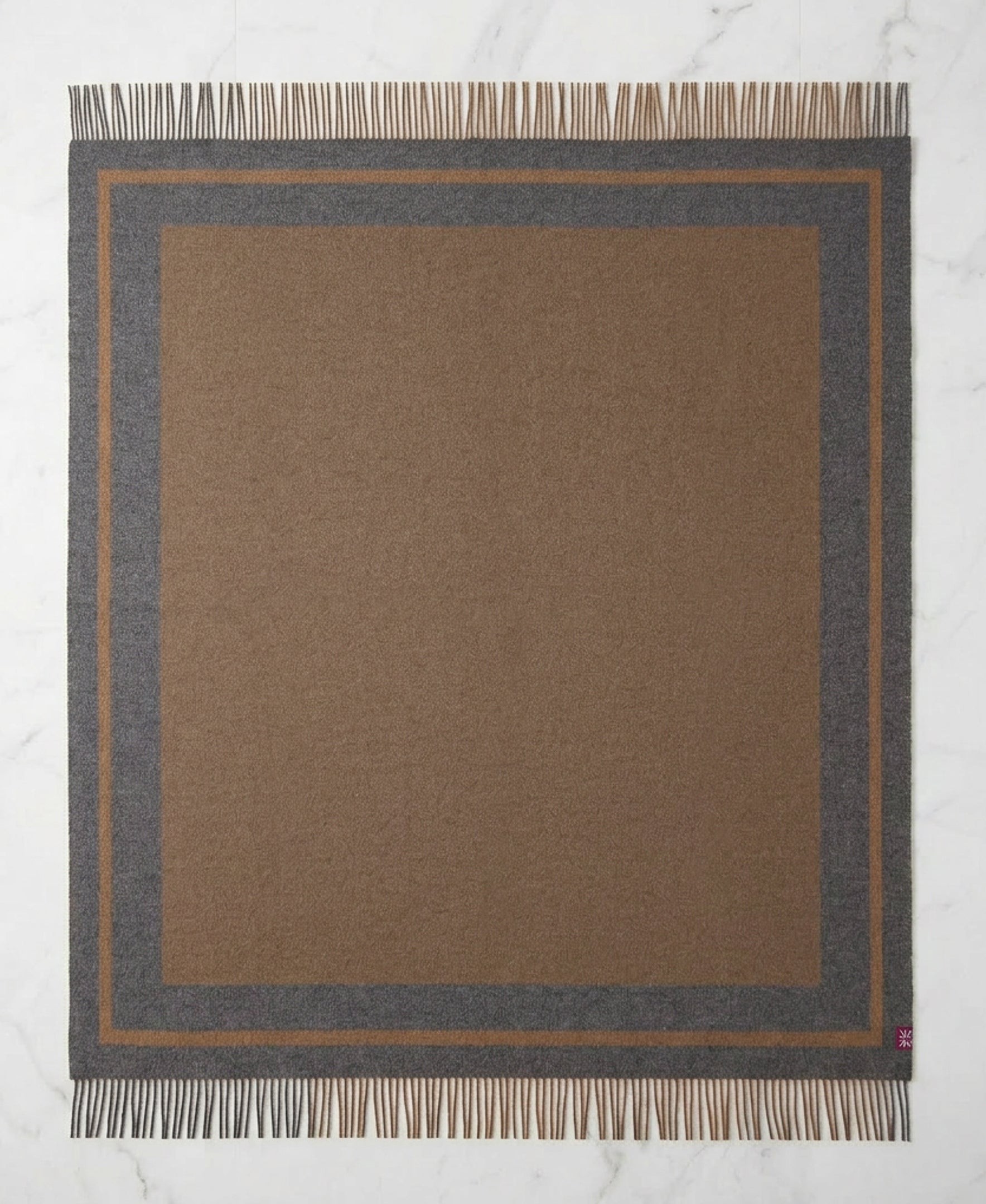 Southampton Home Double-Faced Border Throw 60" X 74" Steel-Blankets-[bar code]-Prince of Scots