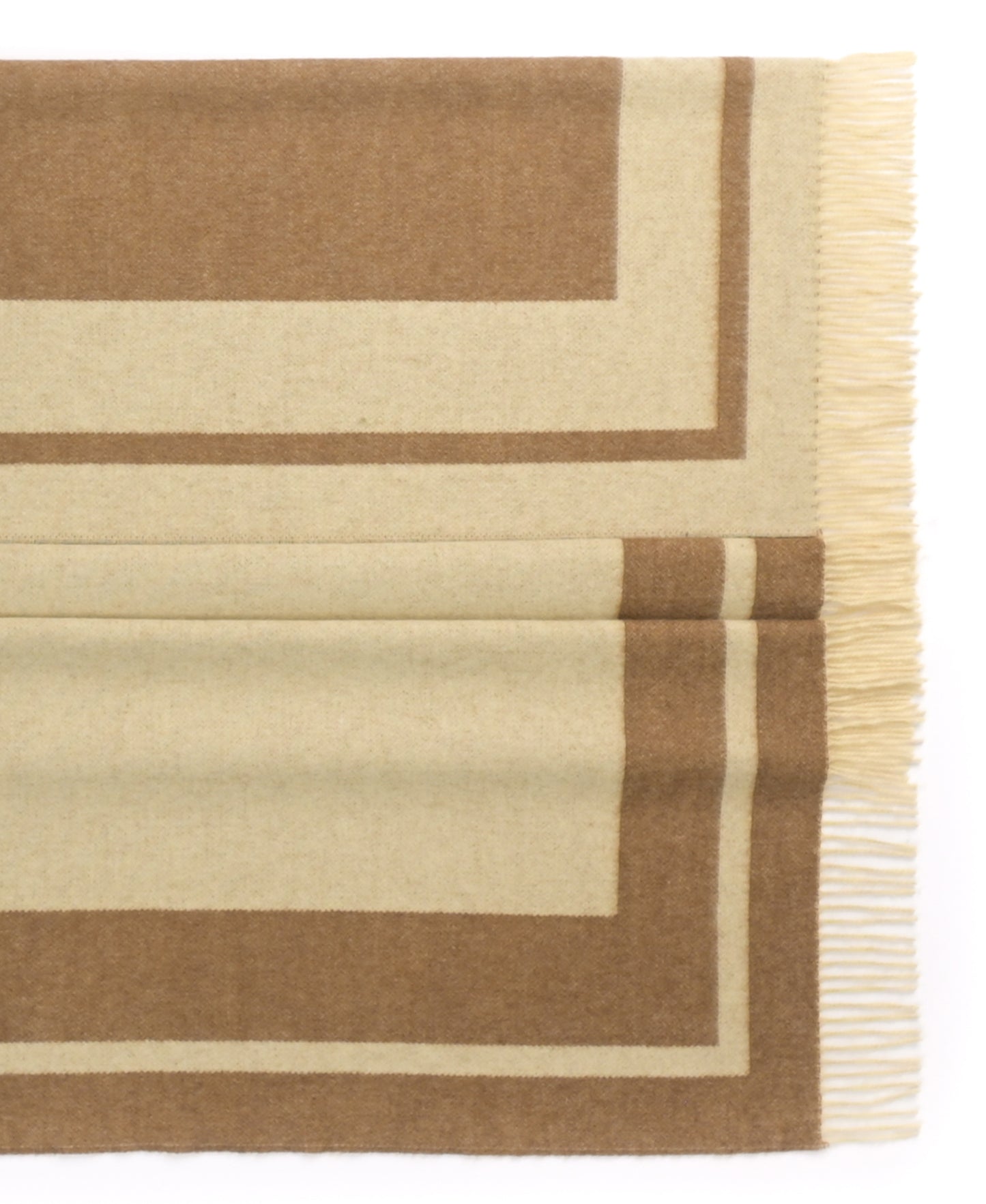Southampton Home Double-Faced Border Throw 60" X 74" Tan-Blankets-[bar code]-Prince of Scots