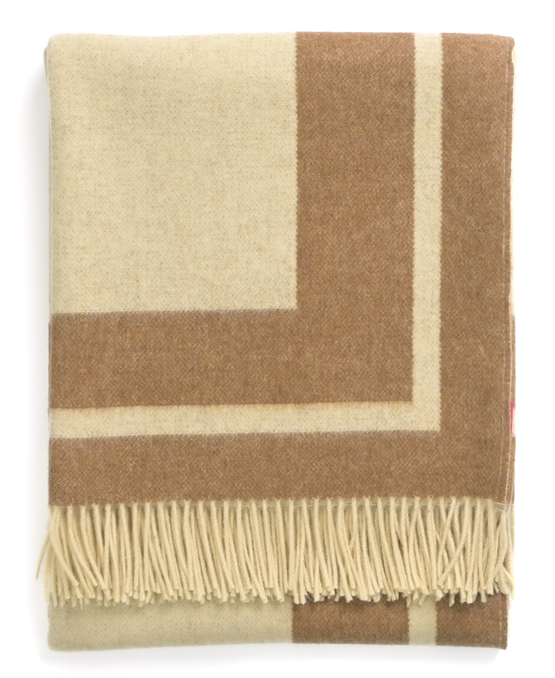 Southampton Home Double-Faced Border Throw 60" X 74" Tan-Blankets-[bar code]-Prince of Scots