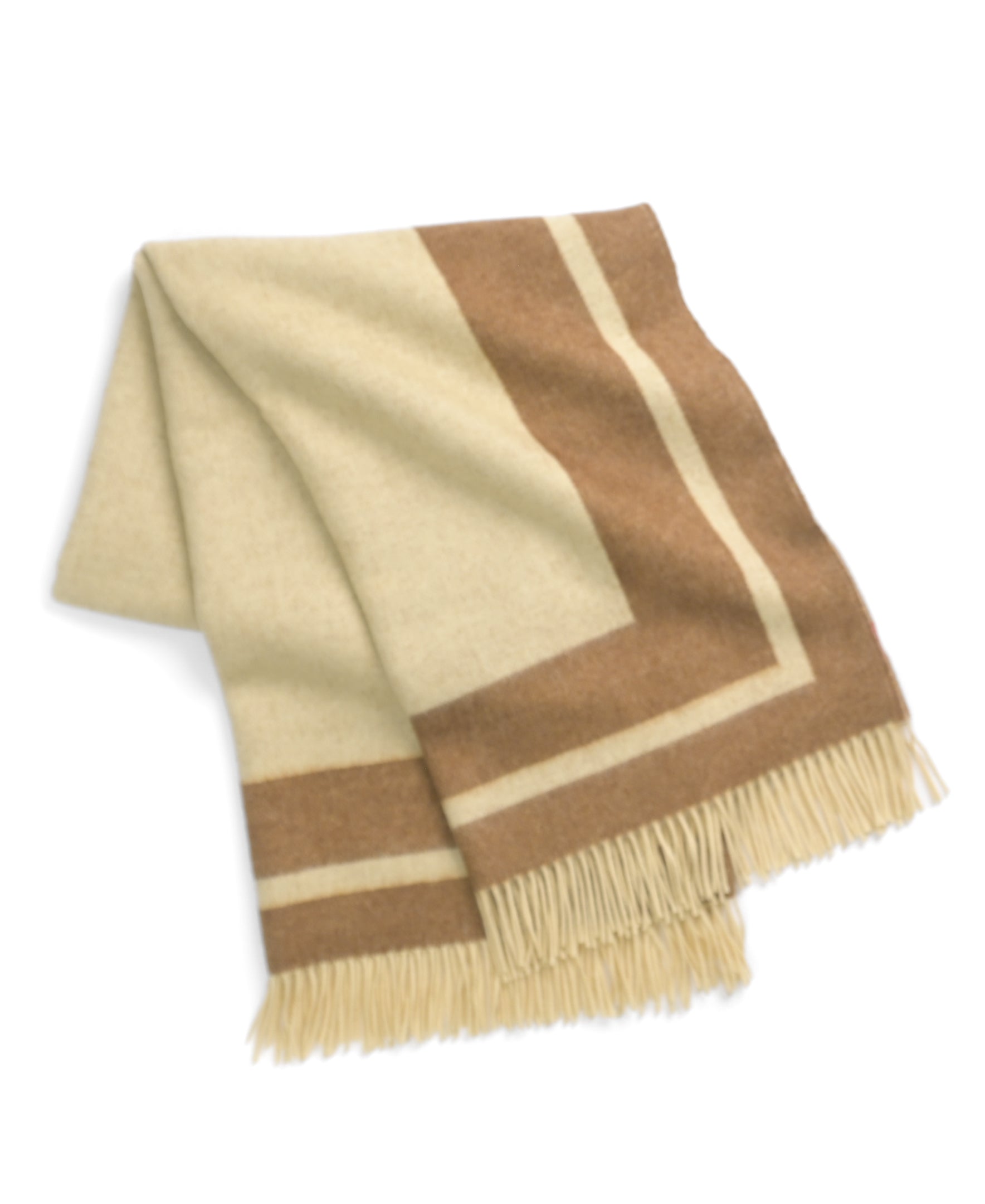 Southampton Home Double-Faced Border Throw 60" X 74" Tan-Blankets-[bar code]-Prince of Scots