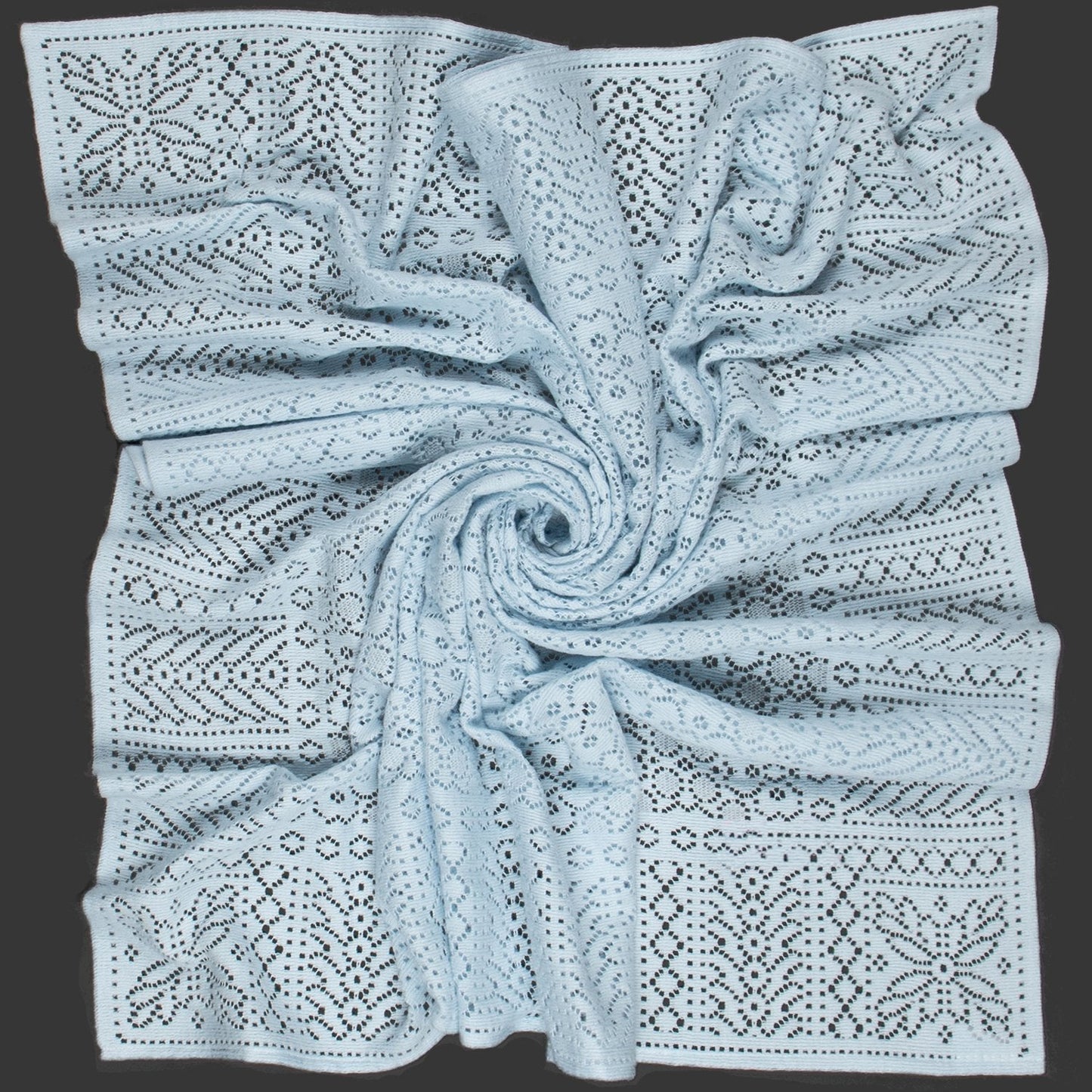 Southampton Home Lace Weave Baby Shawl ~ Blue ~-Gifts-[bar code]-Prince of Scots