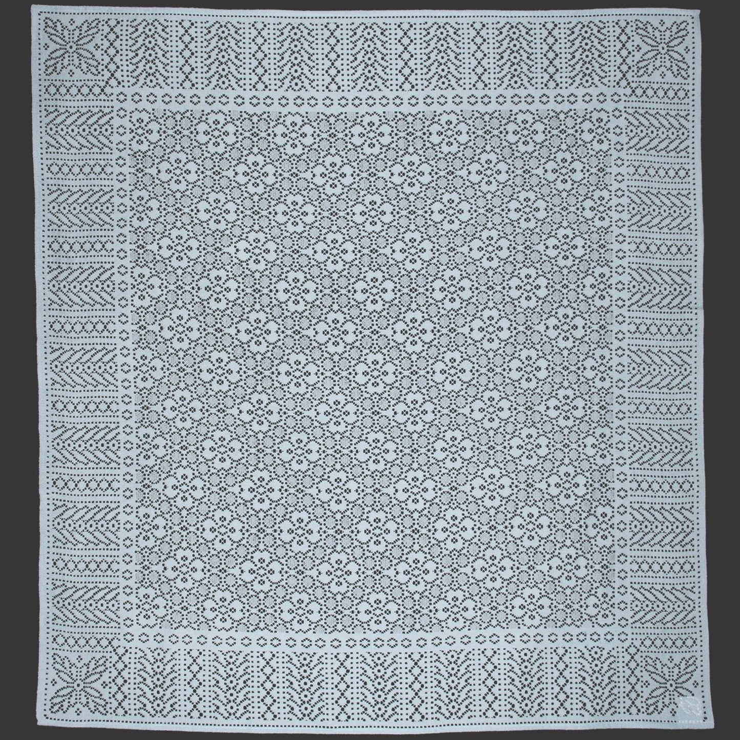 Southampton Home Lace Weave Baby Shawl ~ Blue ~-Gifts-[bar code]-Prince of Scots