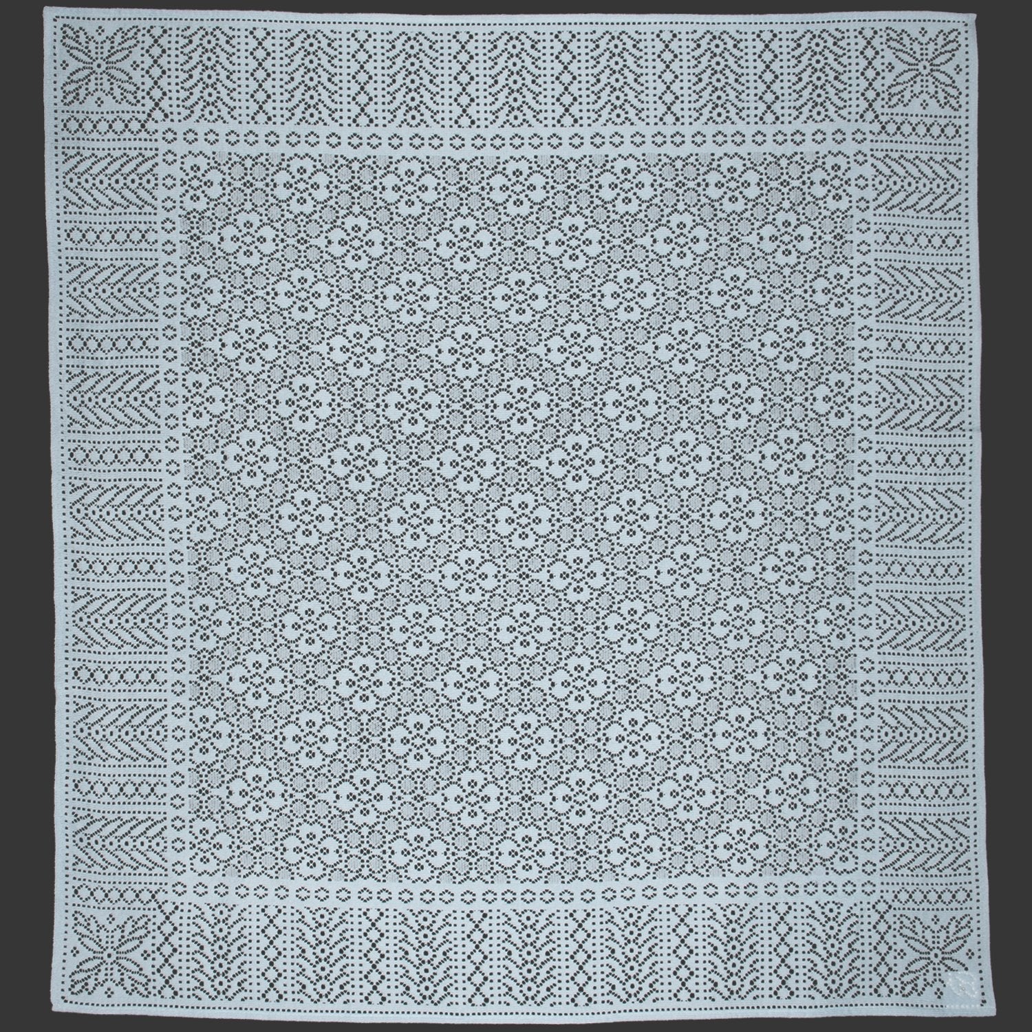 Southampton Home Lace Weave Baby Shawl ~ Blue ~-Gifts-[bar code]-Prince of Scots