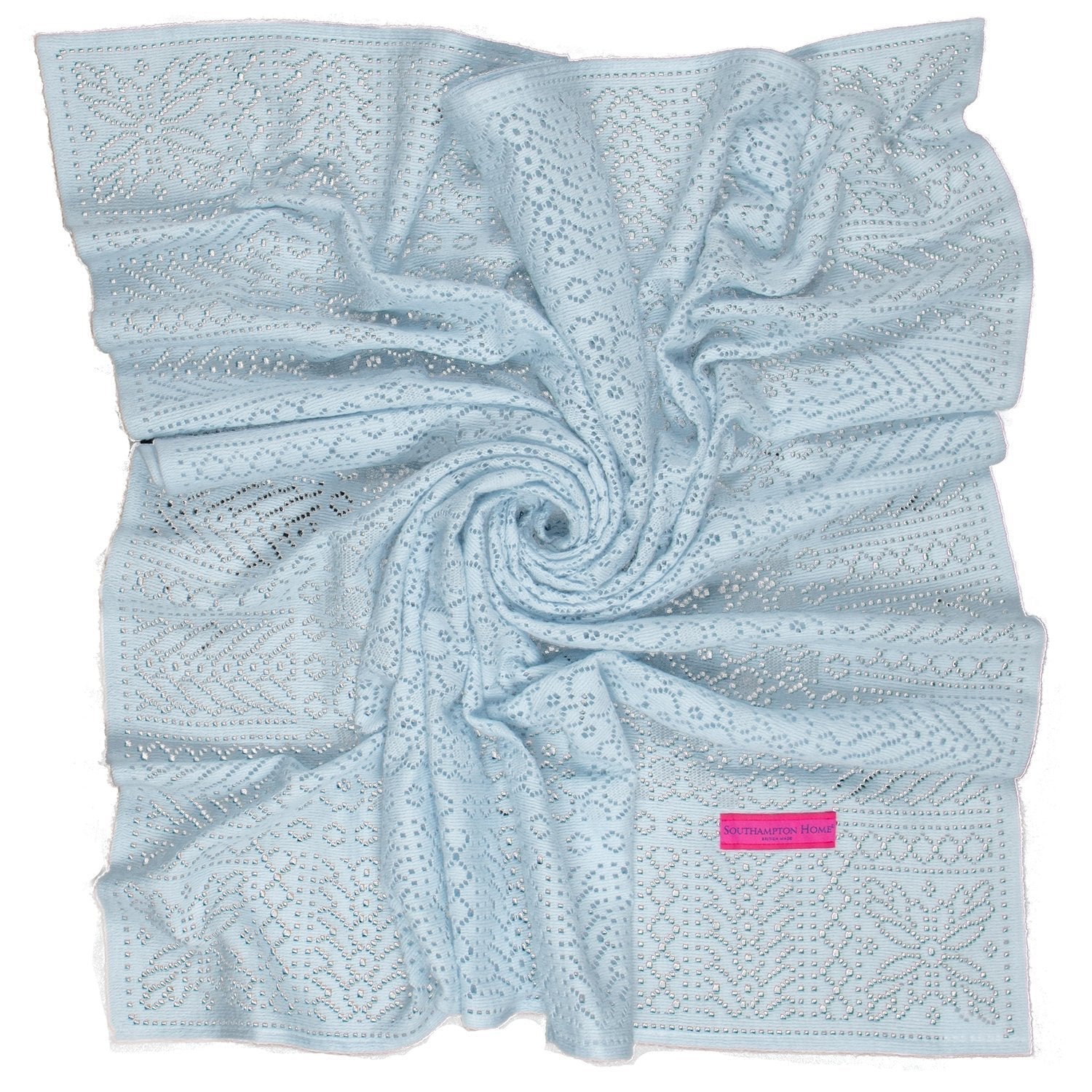 Southampton Home Lace Weave Baby Shawl ~ Blue ~-Gifts-00810032751210-{sku]-Prince of Scots