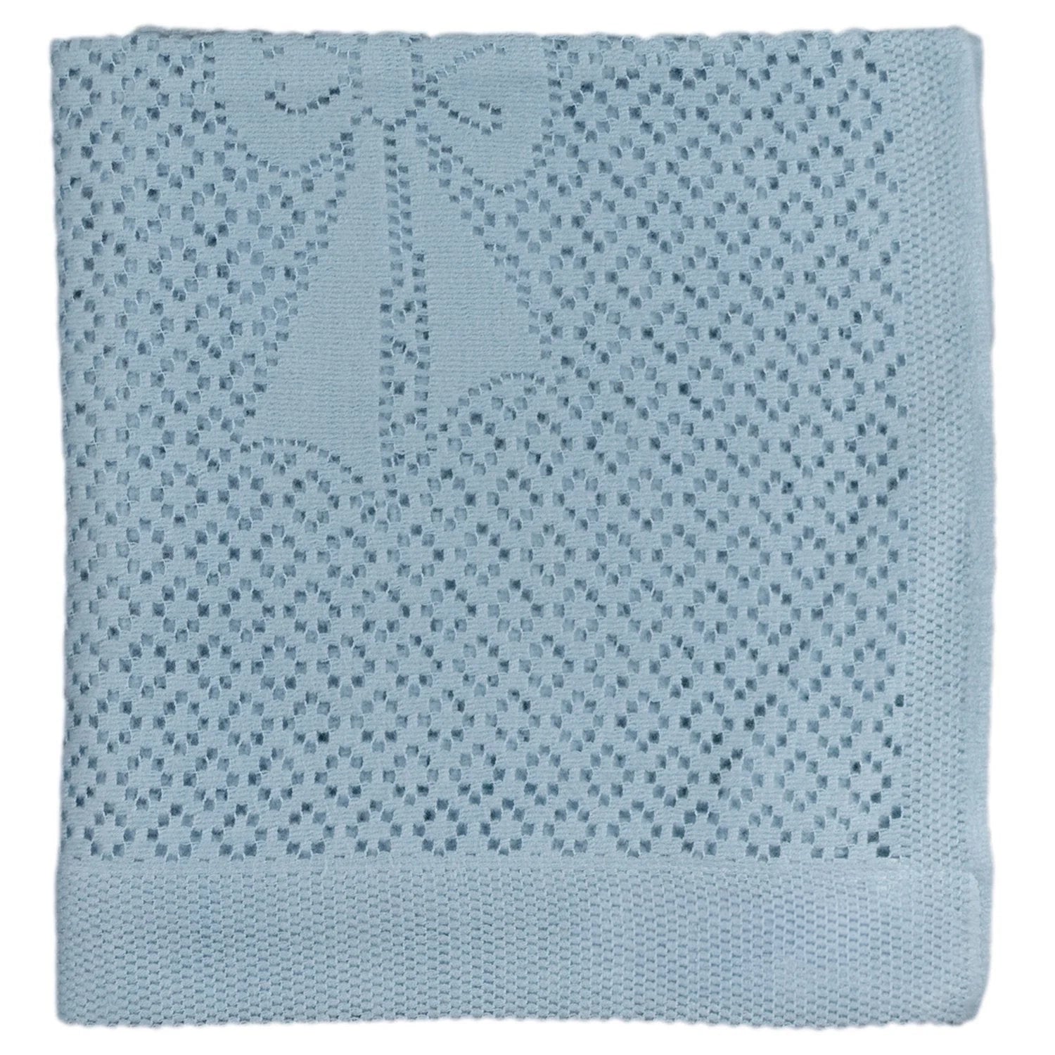 Southampton Home Lace Weave Bears & Bows Baby Blanket ~ Blue ~-Gifts-[bar code]-Prince of Scots