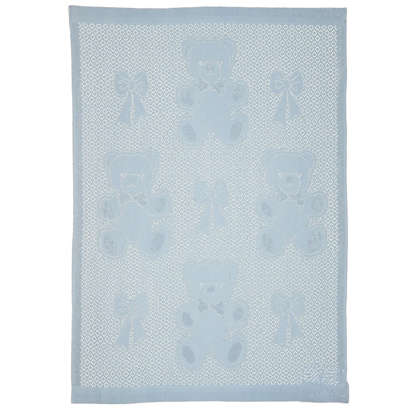 Southampton Home Lace Weave Bears & Bows Baby Blanket ~ Blue ~-Gifts-[bar code]-Prince of Scots