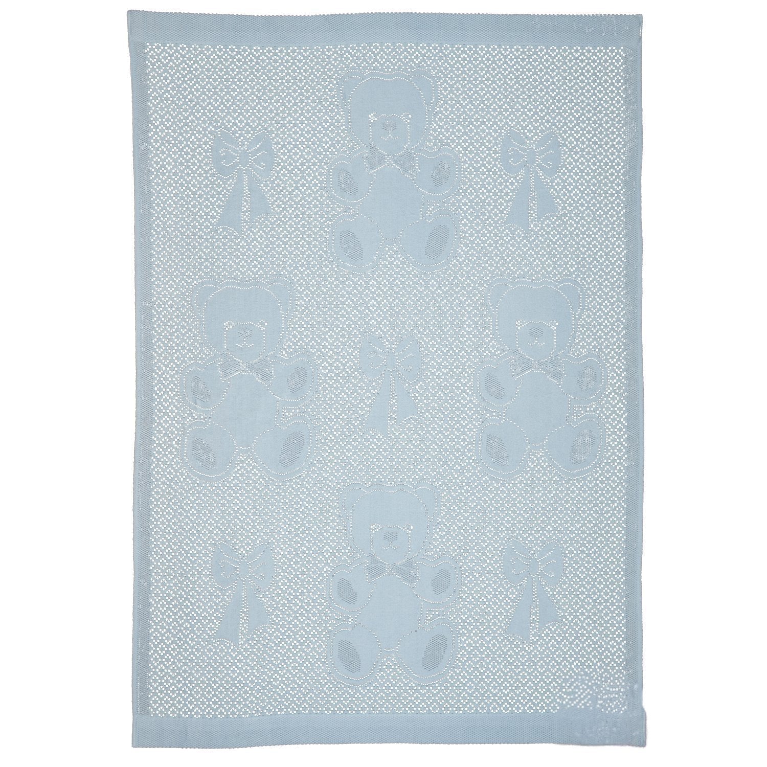 Southampton Home Lace Weave Bears & Bows Baby Blanket ~ Blue ~-Gifts-[bar code]-Prince of Scots