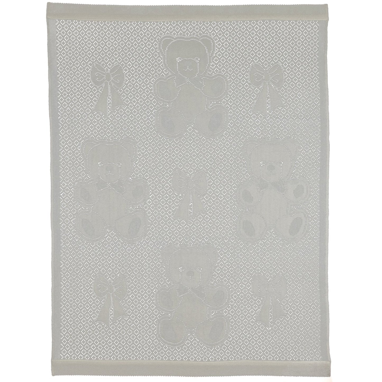 Southampton Home Lace Weave Bears & Bows Baby Blanket ~ Ivory ~-Gifts-[bar code]-Prince of Scots