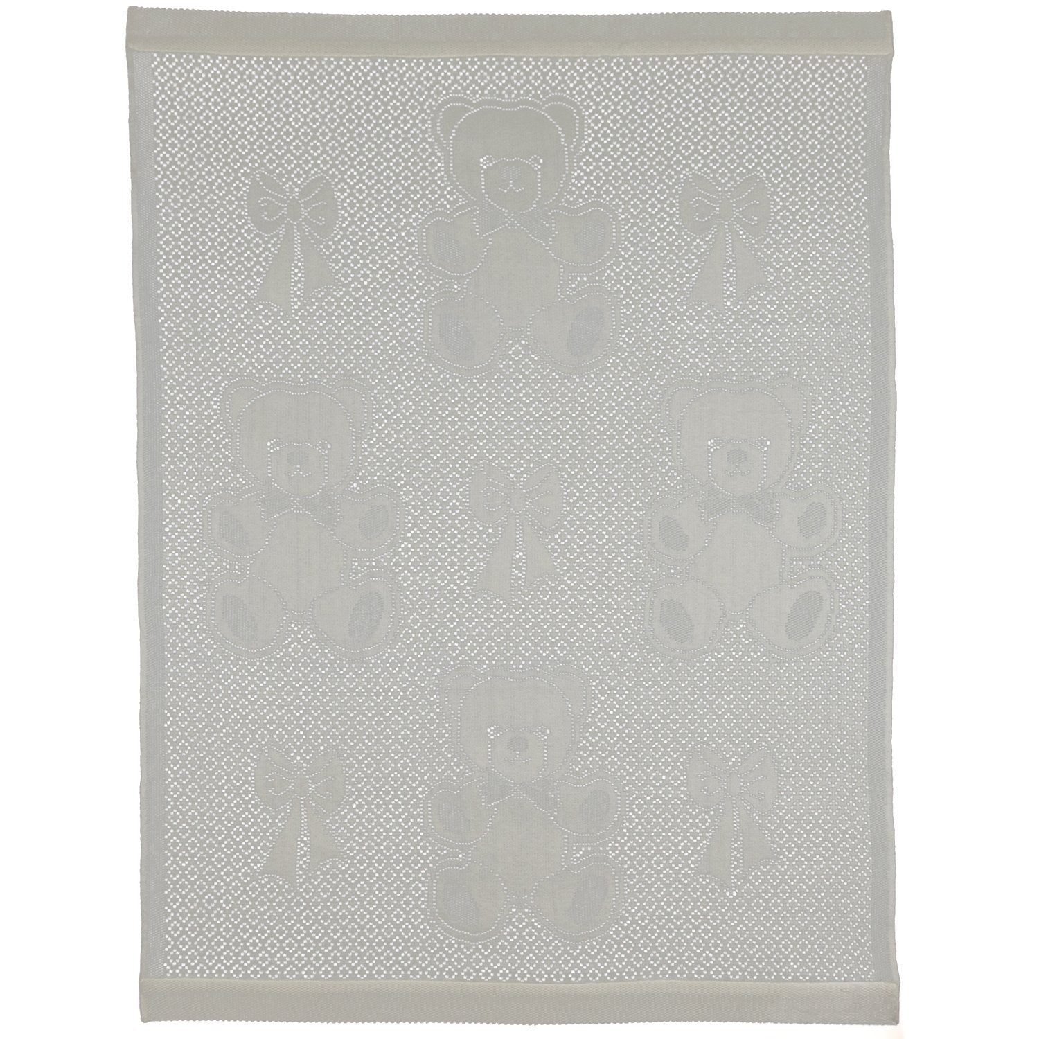 Southampton Home Lace Weave Bears & Bows Baby Blanket ~ Ivory ~-Gifts-[bar code]-Prince of Scots