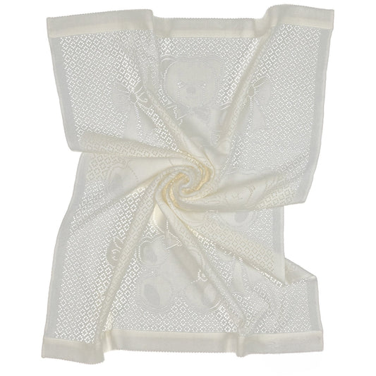 Southampton Home Lace Weave Bears & Bows Baby Blanket ~ Ivory ~-Gifts-[bar code]-Prince of Scots