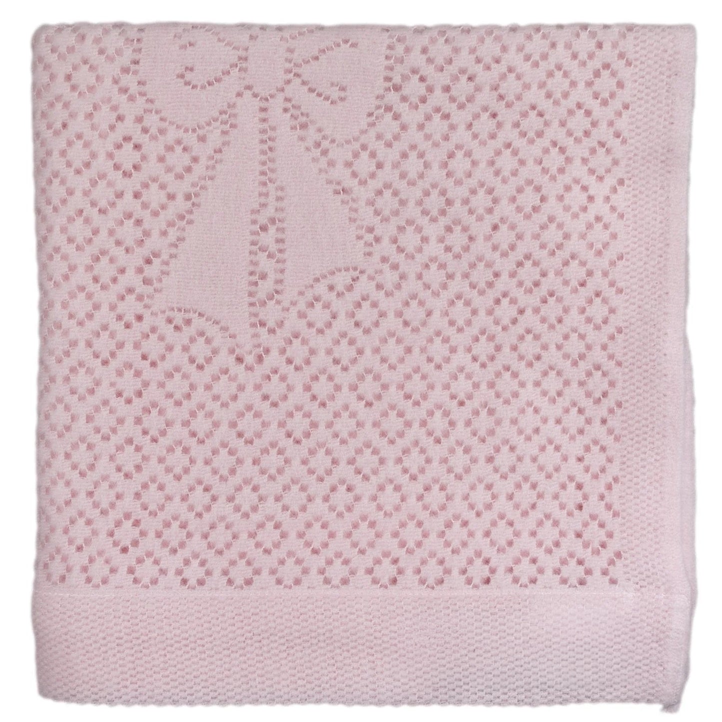 Southampton Home Lace Weave Bears & Bows Baby Blanket ~ Pink ~-Gifts-[bar code]-Prince of Scots