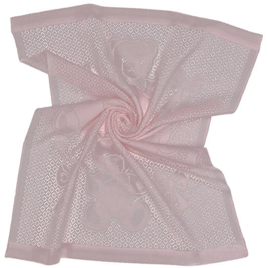 Southampton Home Lace Weave Bears & Bows Baby Blanket ~ Pink ~-Gifts-[bar code]-Prince of Scots