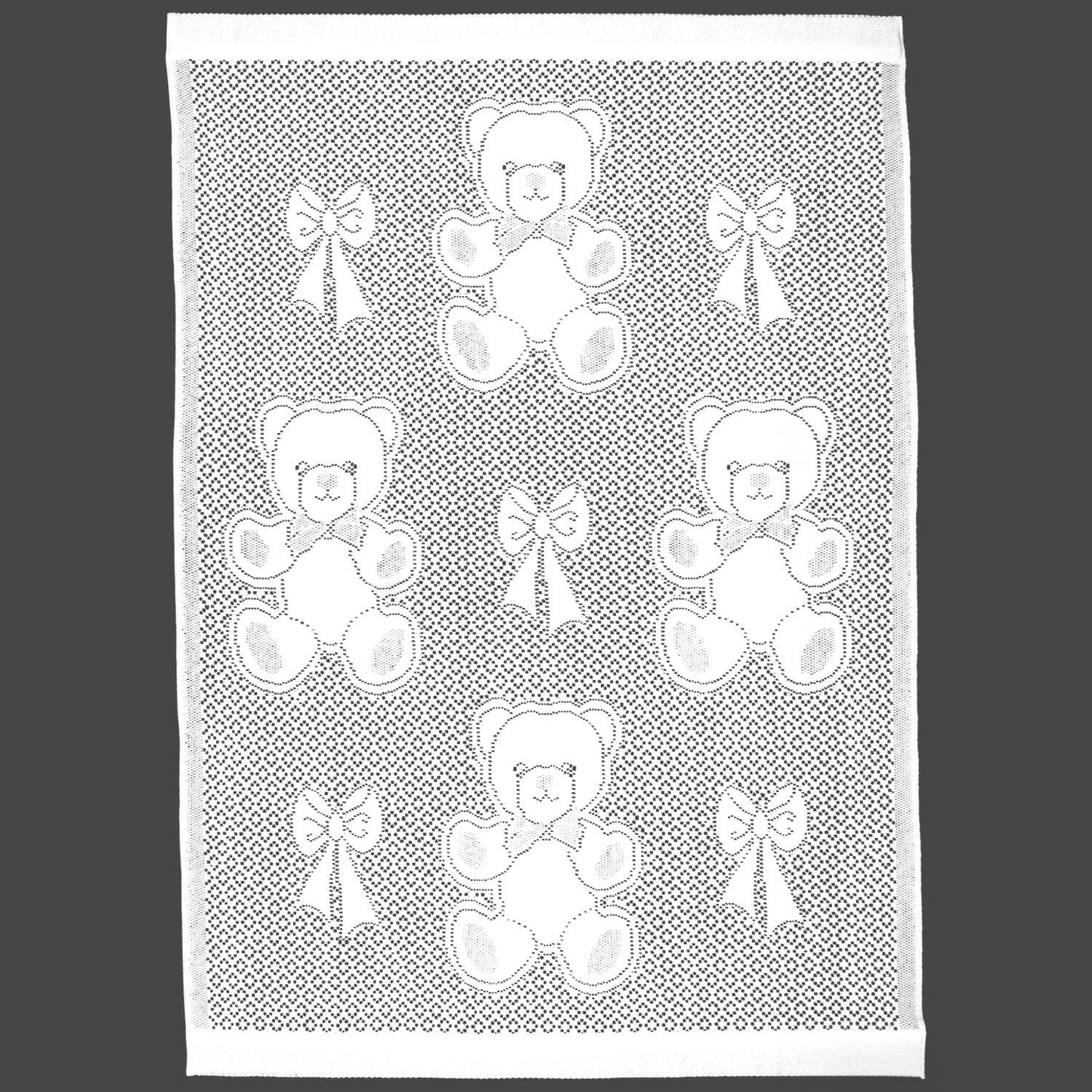 Southampton Home Lace Weave Bears & Bows Baby Blanket ~ White ~-Gifts-[bar code]-Prince of Scots
