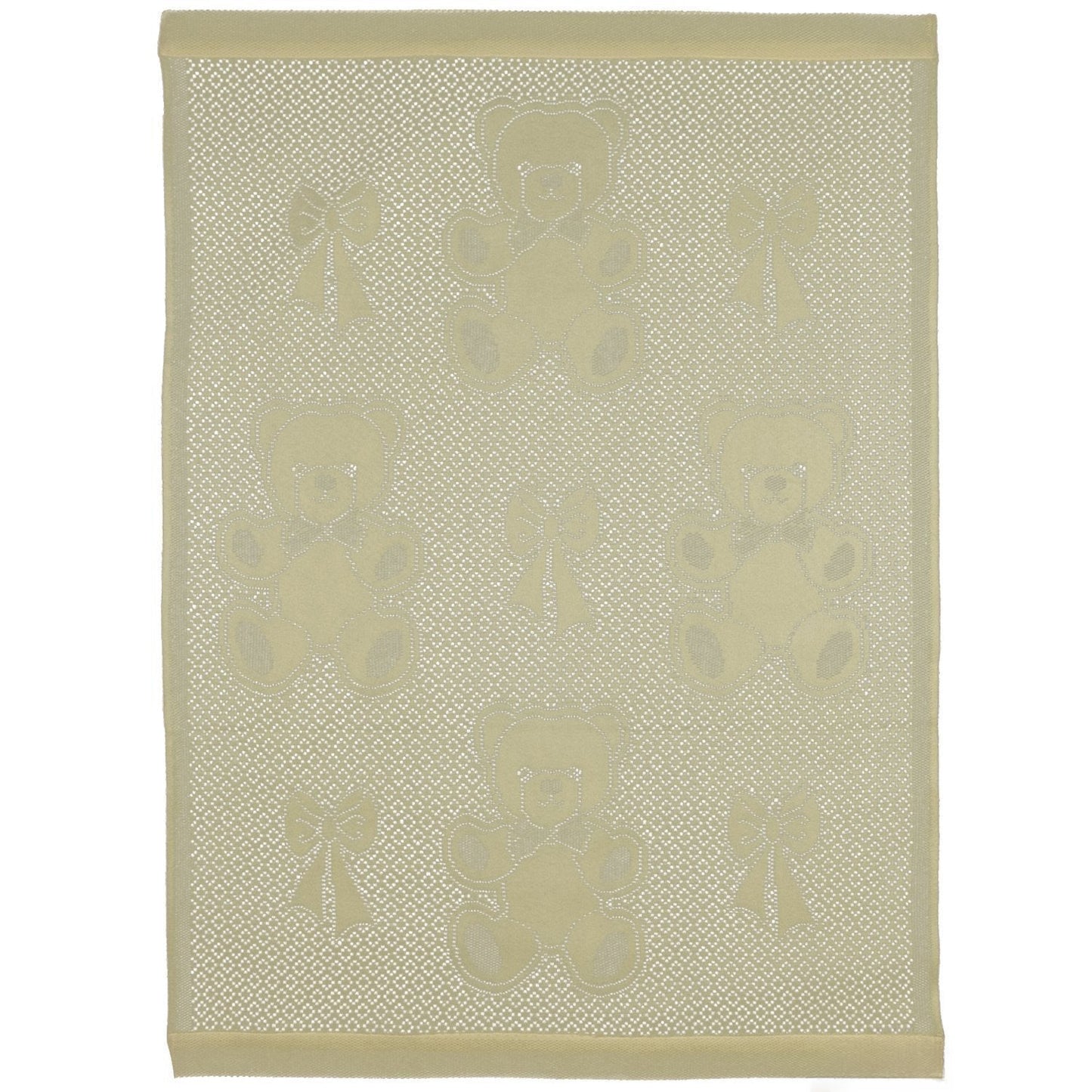 Southampton Home Lace Weave Bears & Bows Baby Blanket ~ Yellow ~-Gifts-[bar code]-Prince of Scots