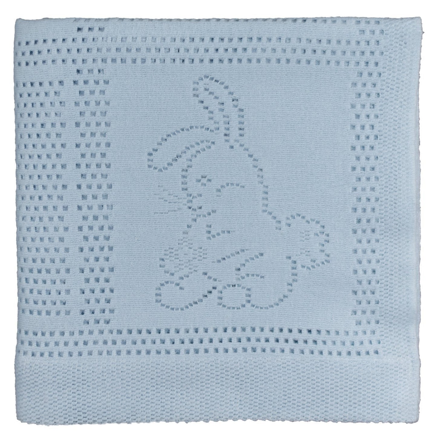 Southampton Home Lace Weave Bunny Baby Blanket ~ Blue ~-Gifts-[bar code]-Prince of Scots