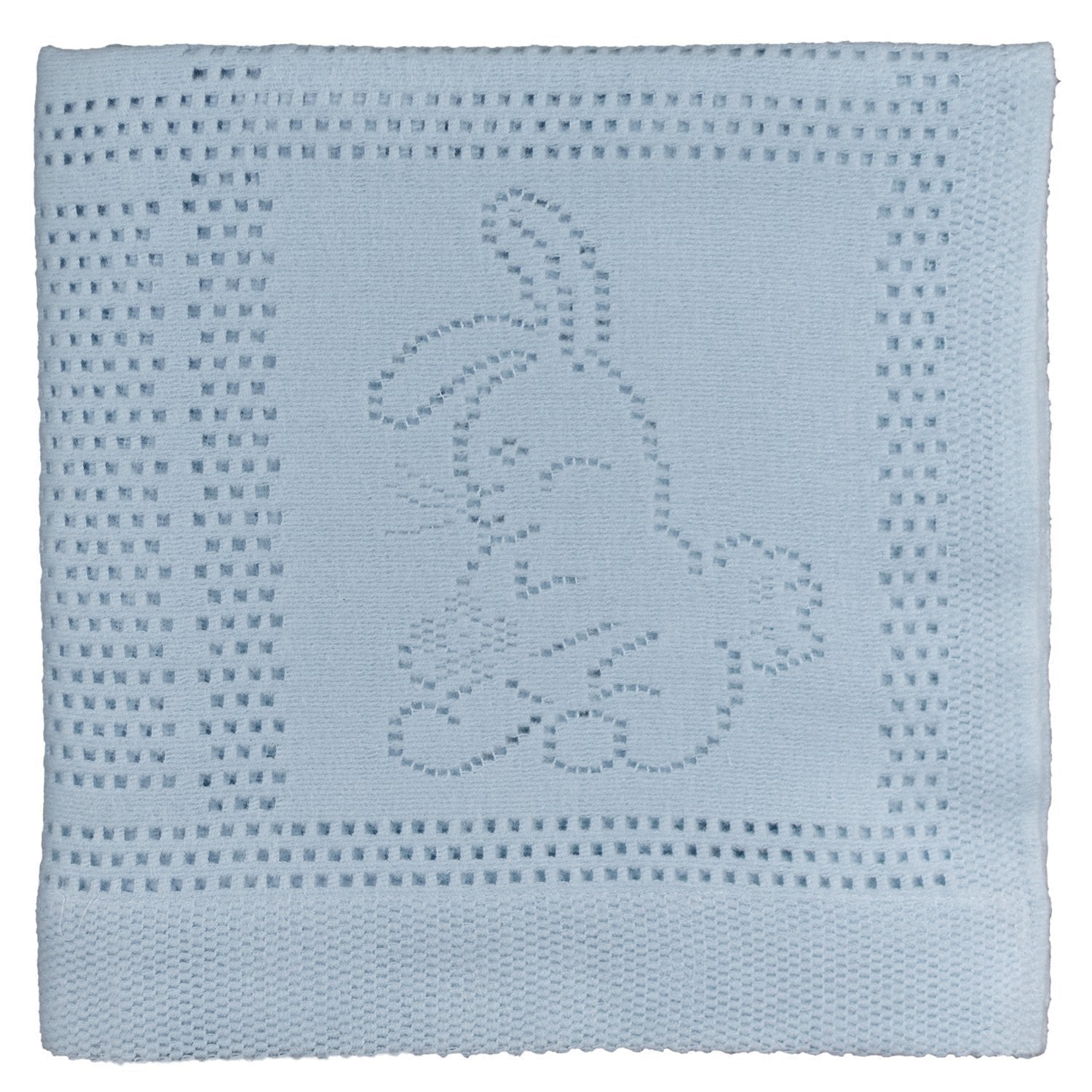 Southampton Home Lace Weave Bunny Baby Blanket ~ Blue ~-Gifts-[bar code]-Prince of Scots