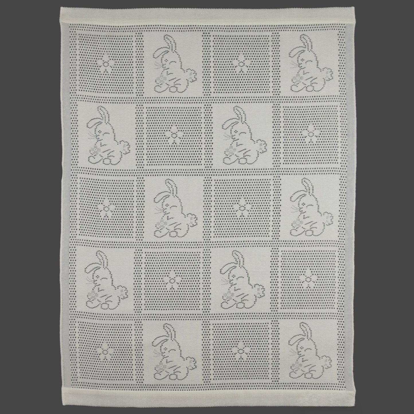 Southampton Home Lace Weave Bunny Baby Blanket ~ Ivory ~-Gifts-[bar code]-Prince of Scots