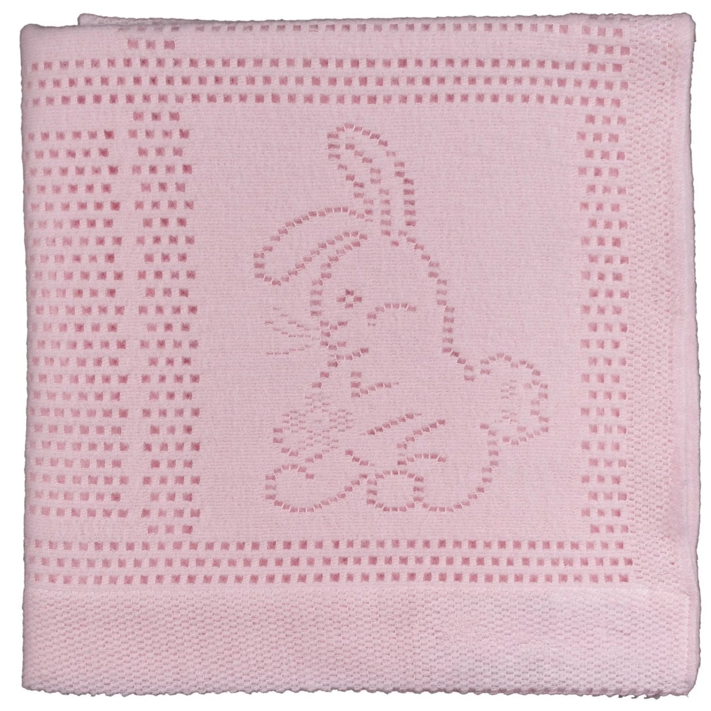 Southampton Home Lace Weave Bunny Baby Blanket ~ Pink ~-Gifts-[bar code]-Prince of Scots