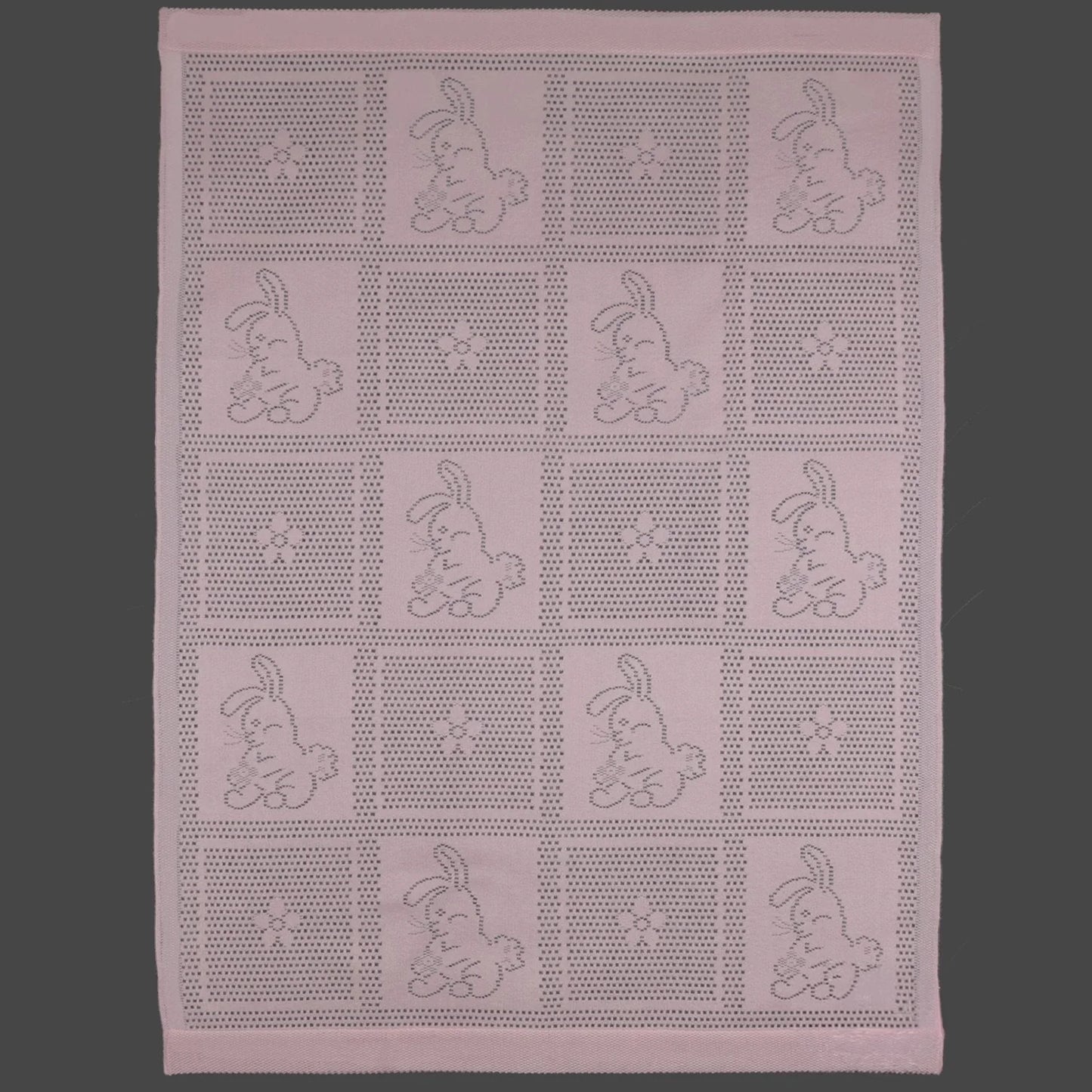 Southampton Home Lace Weave Bunny Baby Blanket ~ Pink ~-Gifts-[bar code]-Prince of Scots