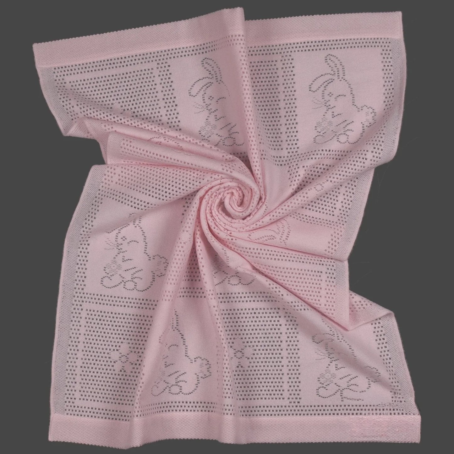 Southampton Home Lace Weave Bunny Baby Blanket ~ Pink ~-Gifts-[bar code]-Prince of Scots