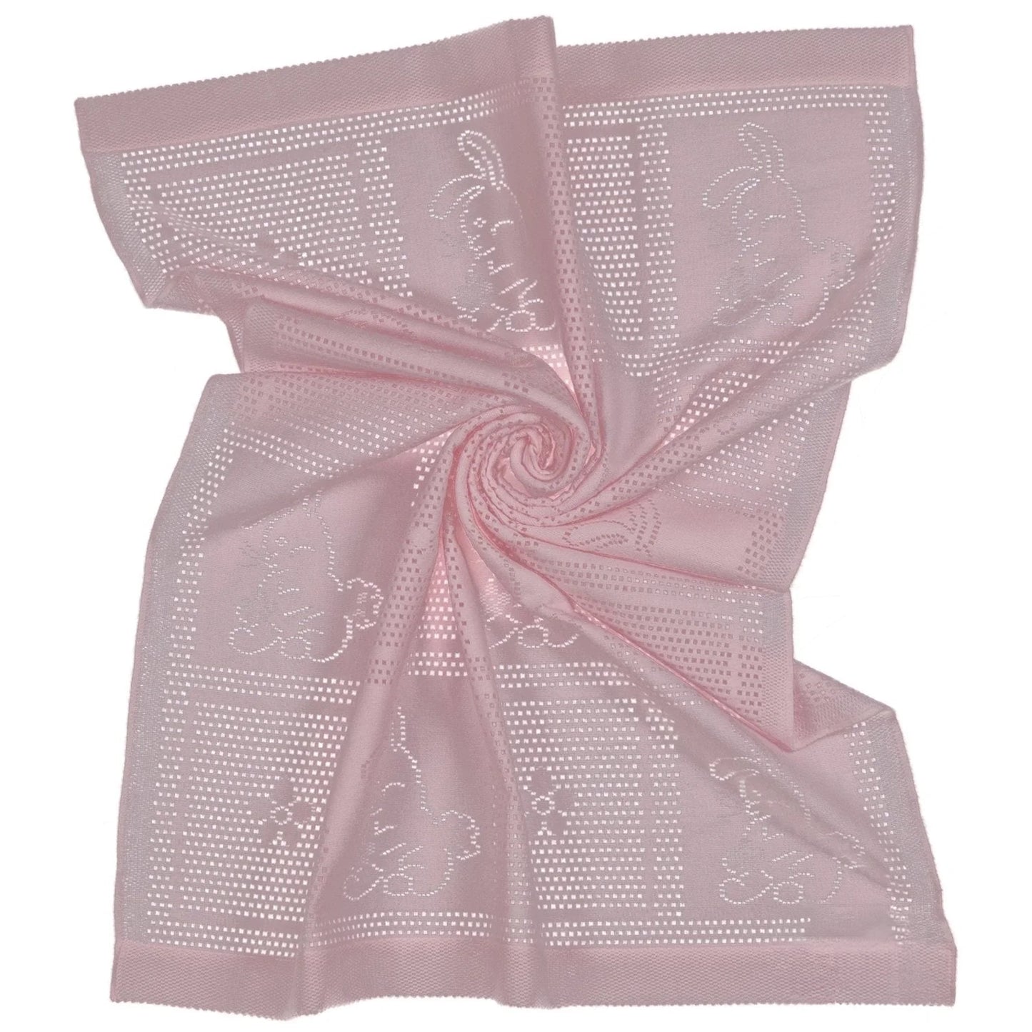 Southampton Home Lace Weave Bunny Baby Blanket ~ Pink ~-Gifts-[bar code]-Prince of Scots