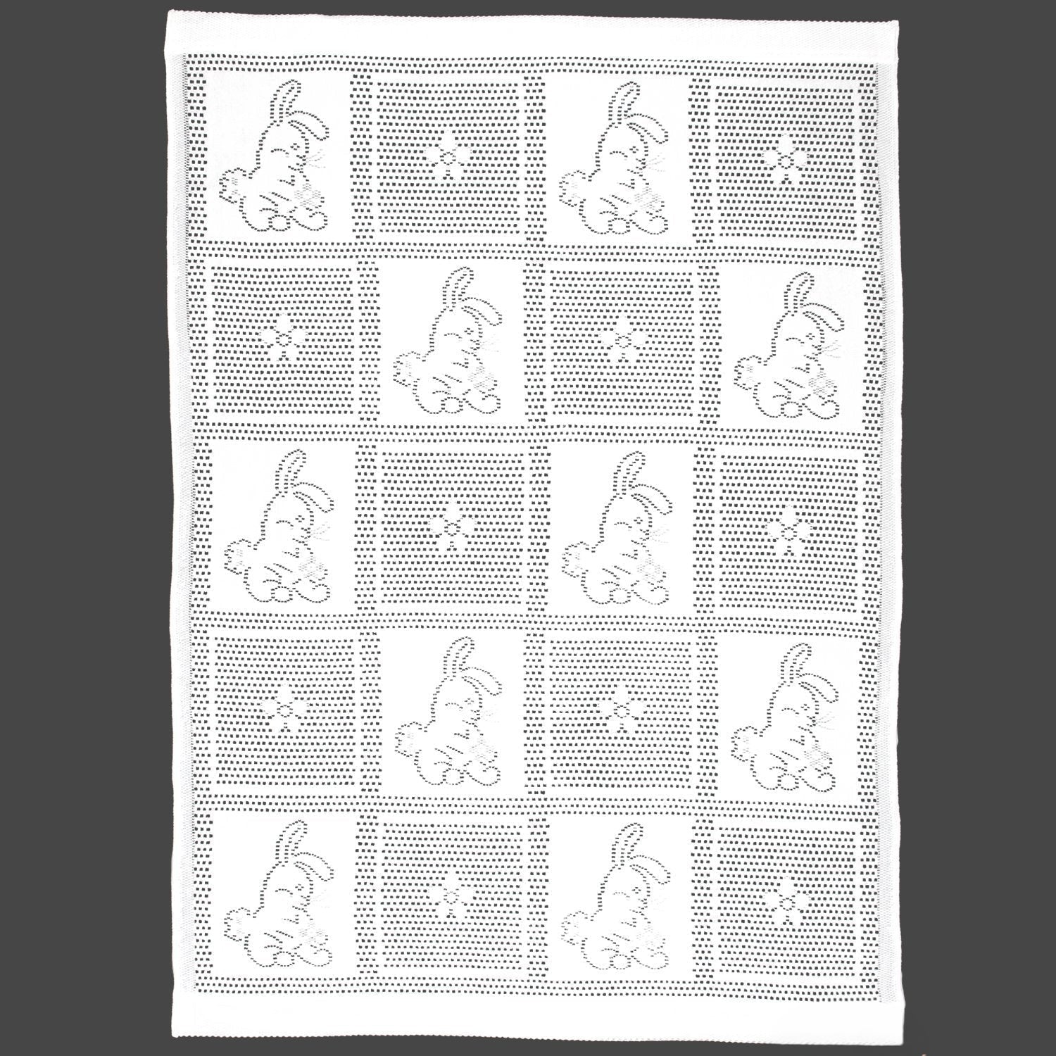 Southampton Home Lace Weave Bunny Baby Blanket ~ White ~-Gifts-[bar code]-Prince of Scots
