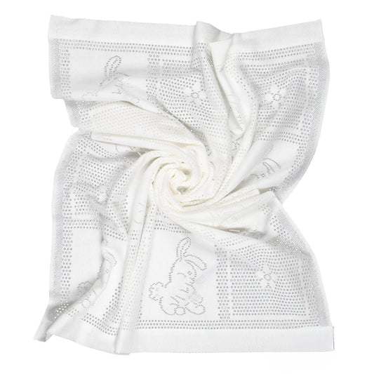 Southampton Home Lace Weave Bunny Baby Blanket ~ White ~-Gifts-[bar code]-Prince of Scots