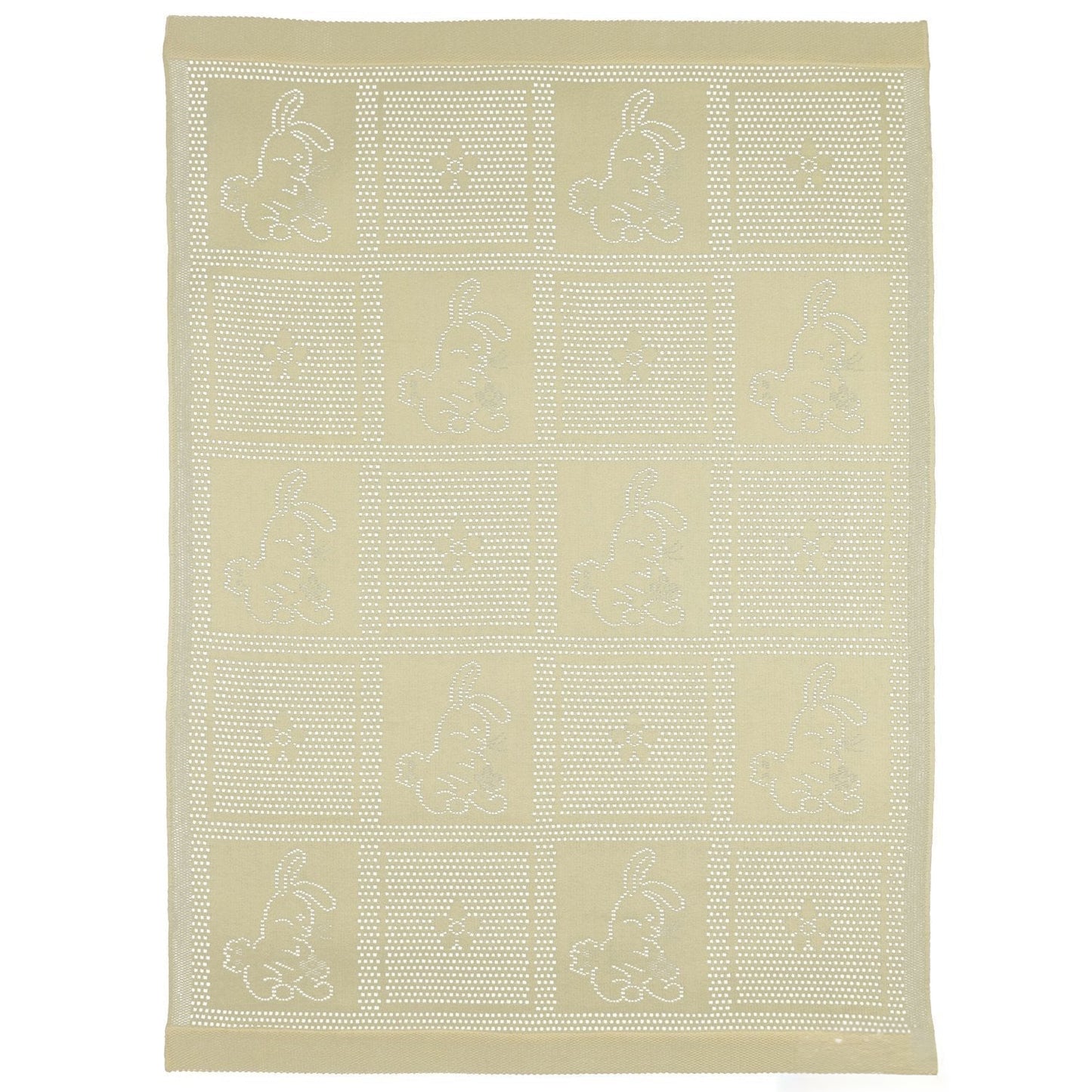 Southampton Home Lace Weave Bunny Baby Blanket ~ Yellow ~-Gifts-[bar code]-Prince of Scots