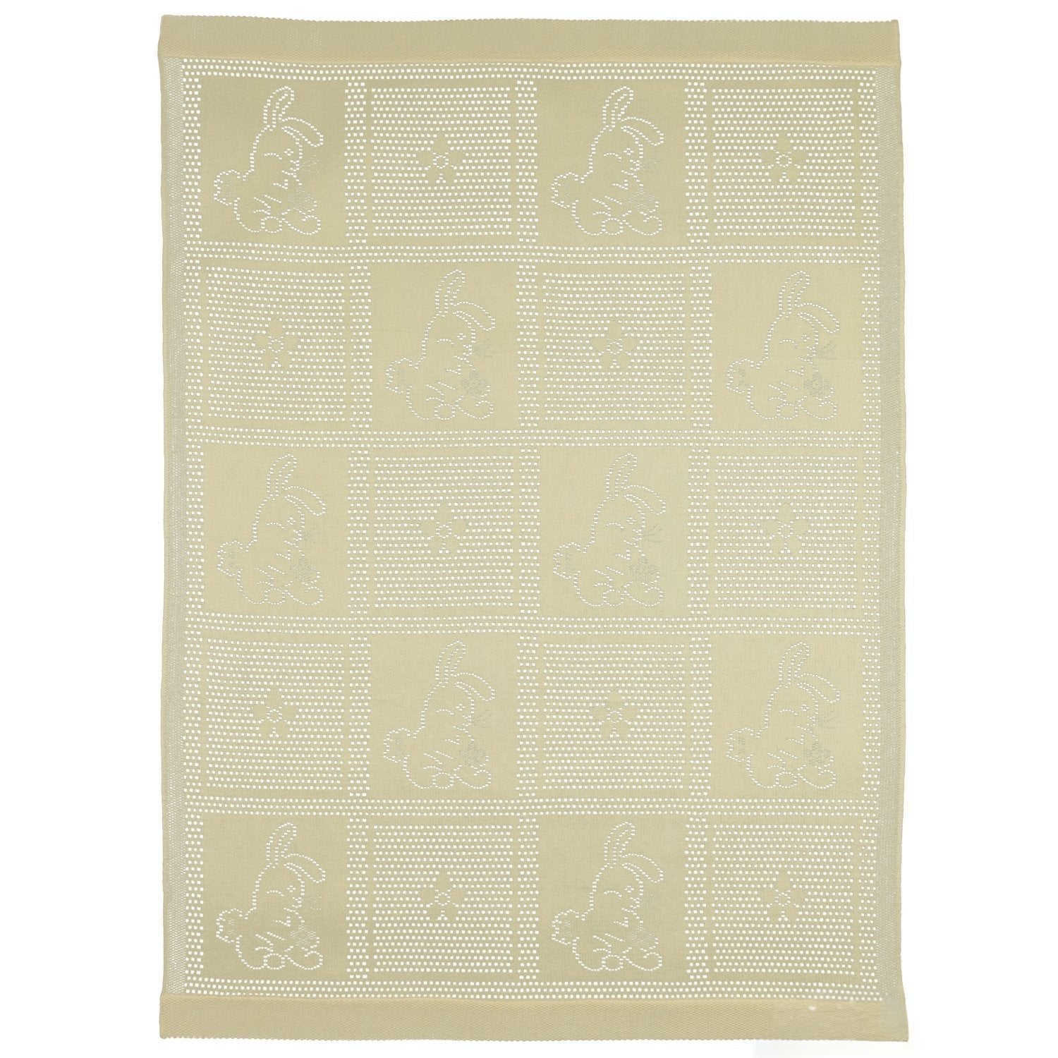 Southampton Home Lace Weave Bunny Baby Blanket ~ Yellow ~-Gifts-[bar code]-Prince of Scots