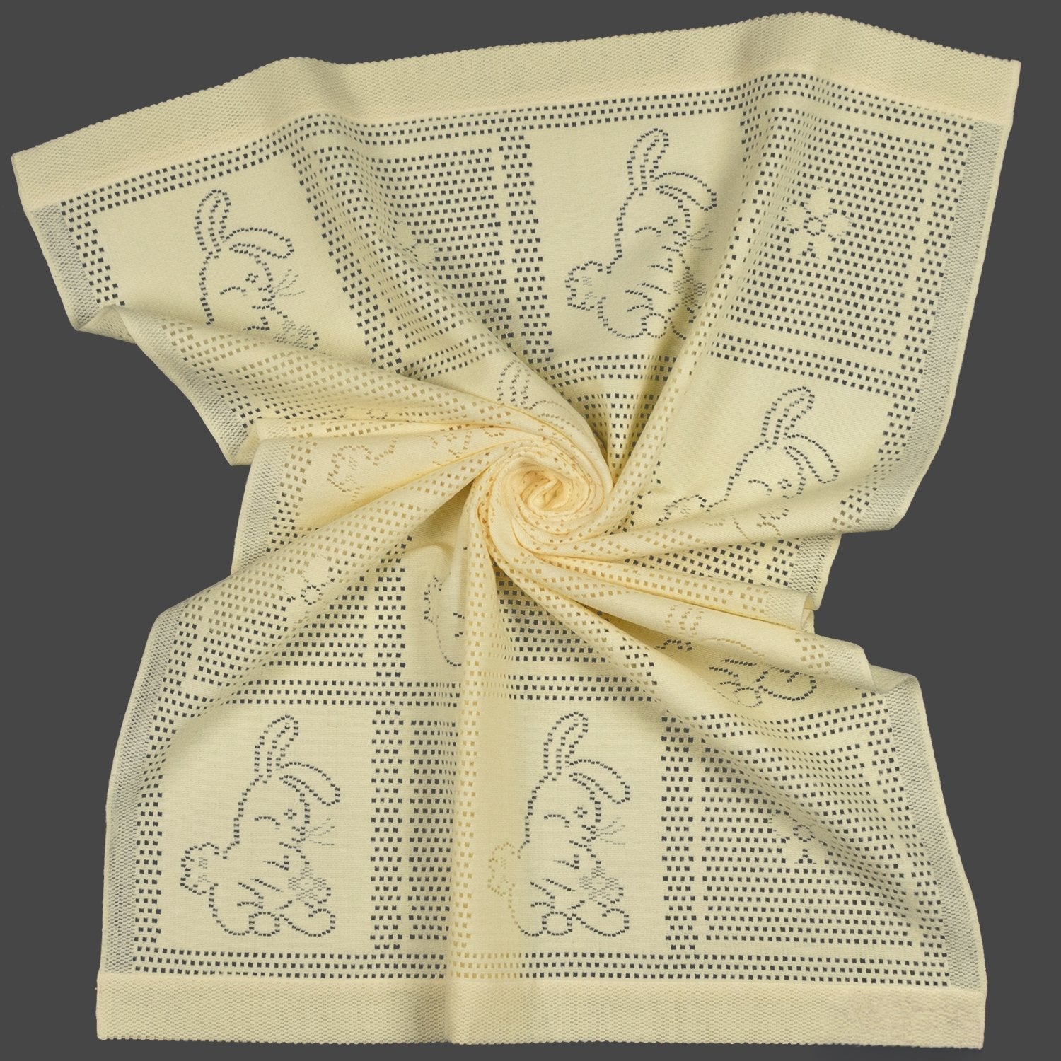 Southampton Home Lace Weave Bunny Baby Blanket ~ Yellow ~-Gifts-[bar code]-Prince of Scots