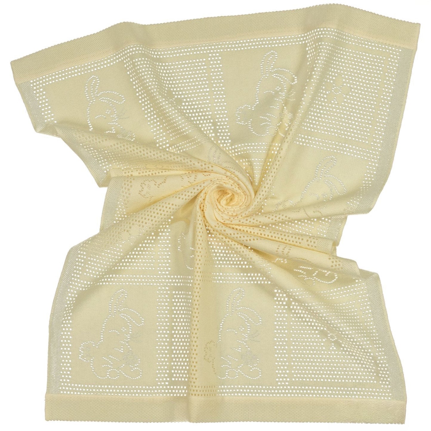 Southampton Home Lace Weave Bunny Baby Blanket ~ Yellow ~-Gifts-[bar code]-Prince of Scots