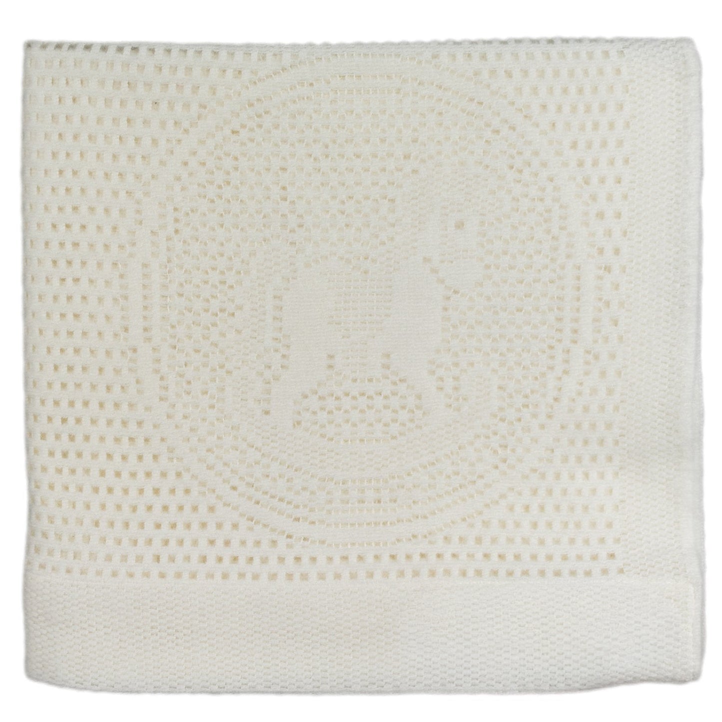 Southampton Home Lace Weave Rocking Horse Baby Blanket ~ Ivory ~-Gifts-[bar code]-Prince of Scots