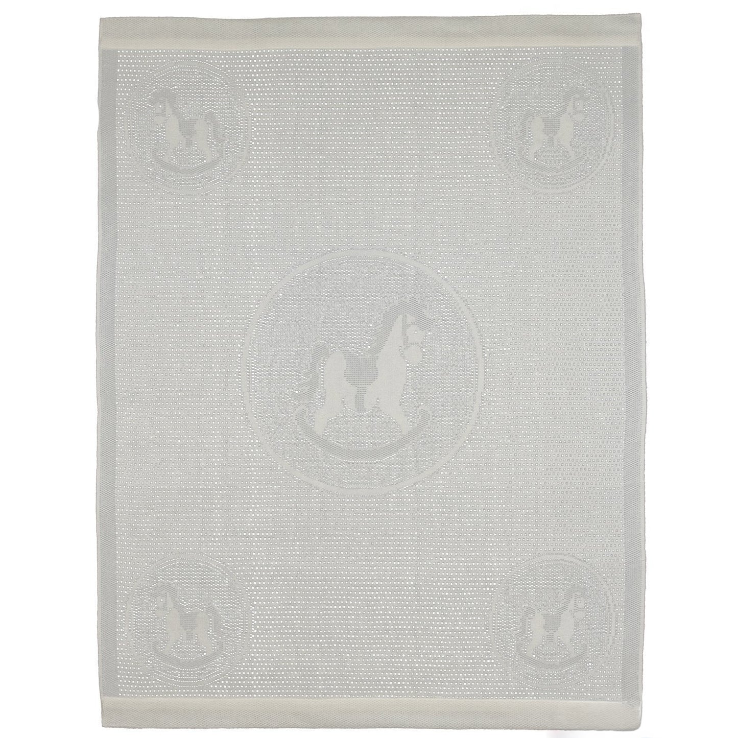 Southampton Home Lace Weave Rocking Horse Baby Blanket ~ Ivory ~-Gifts-[bar code]-Prince of Scots