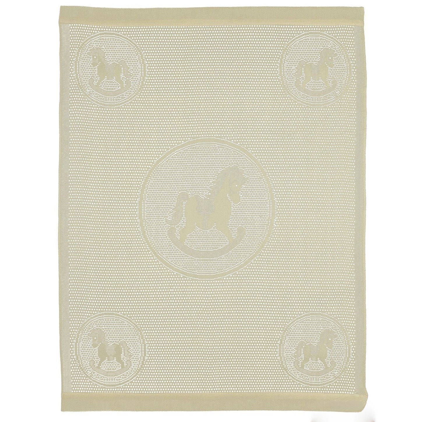 Southampton Home Lace Weave Rocking Horse Baby Blanket ~ Yellow ~-Gifts-[bar code]-Prince of Scots