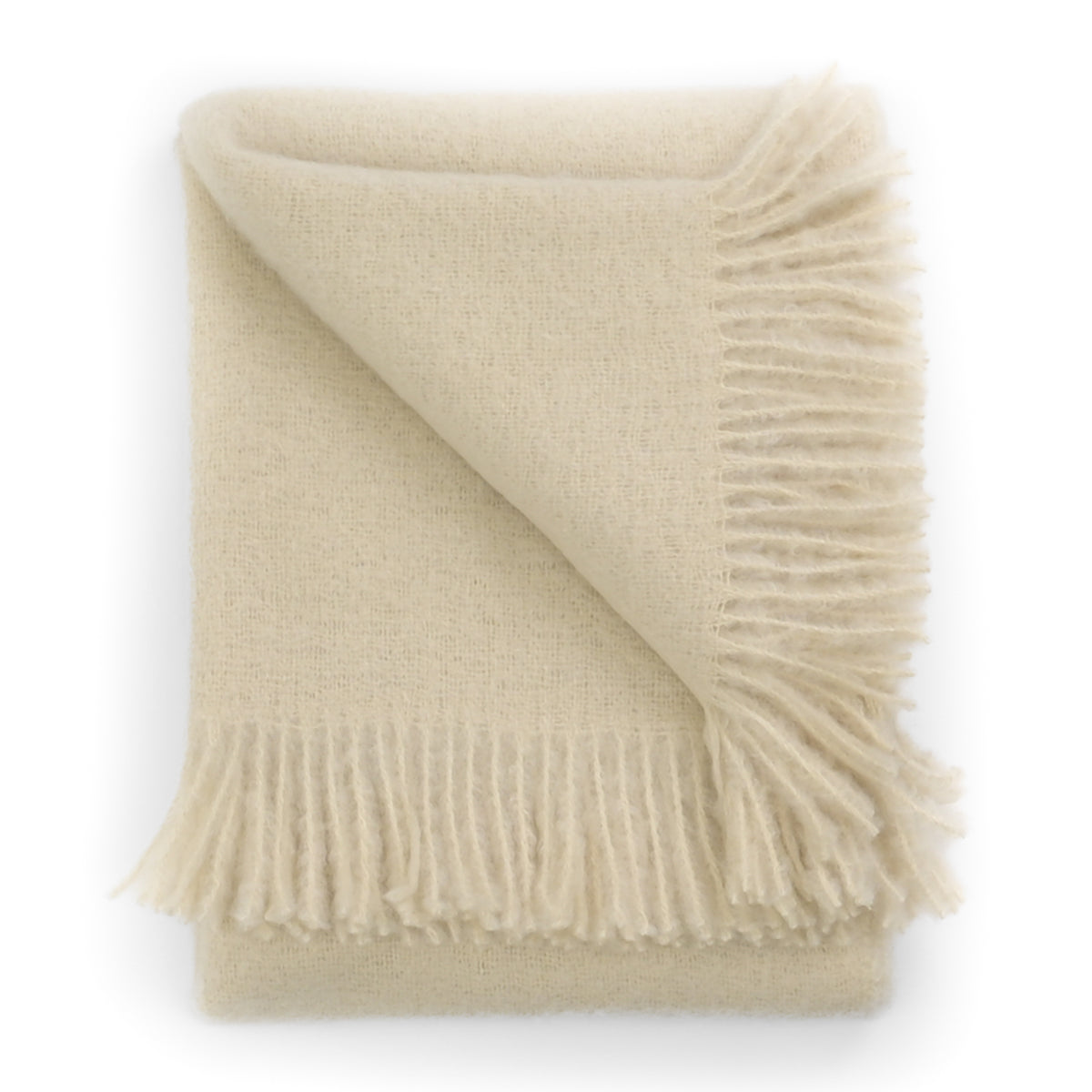 Southampton Home Luxury Mohair Throw ~ Ivory