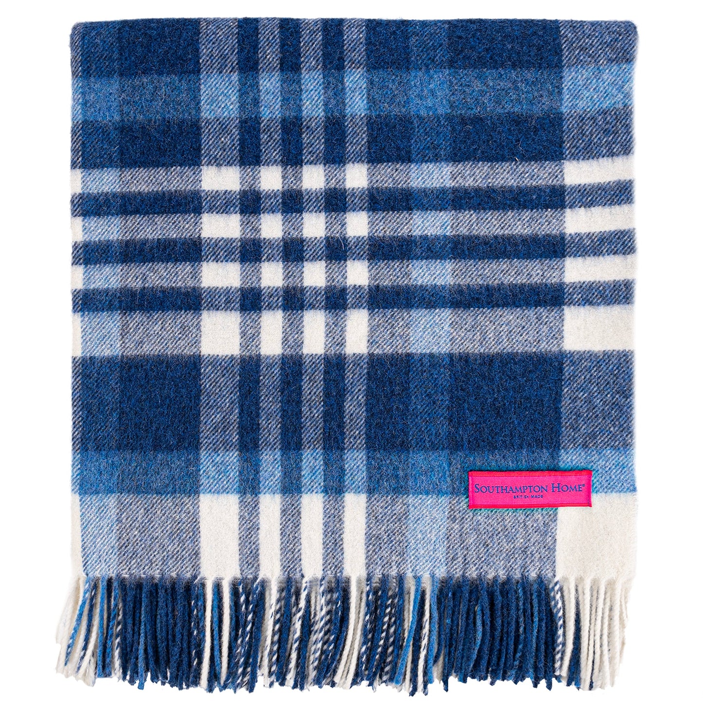 Southampton Home Merino Wool Coastal Throw ~ Plaid ~-Throws and Blankets-[bar code]-CoastalPlaid-Prince of Scots